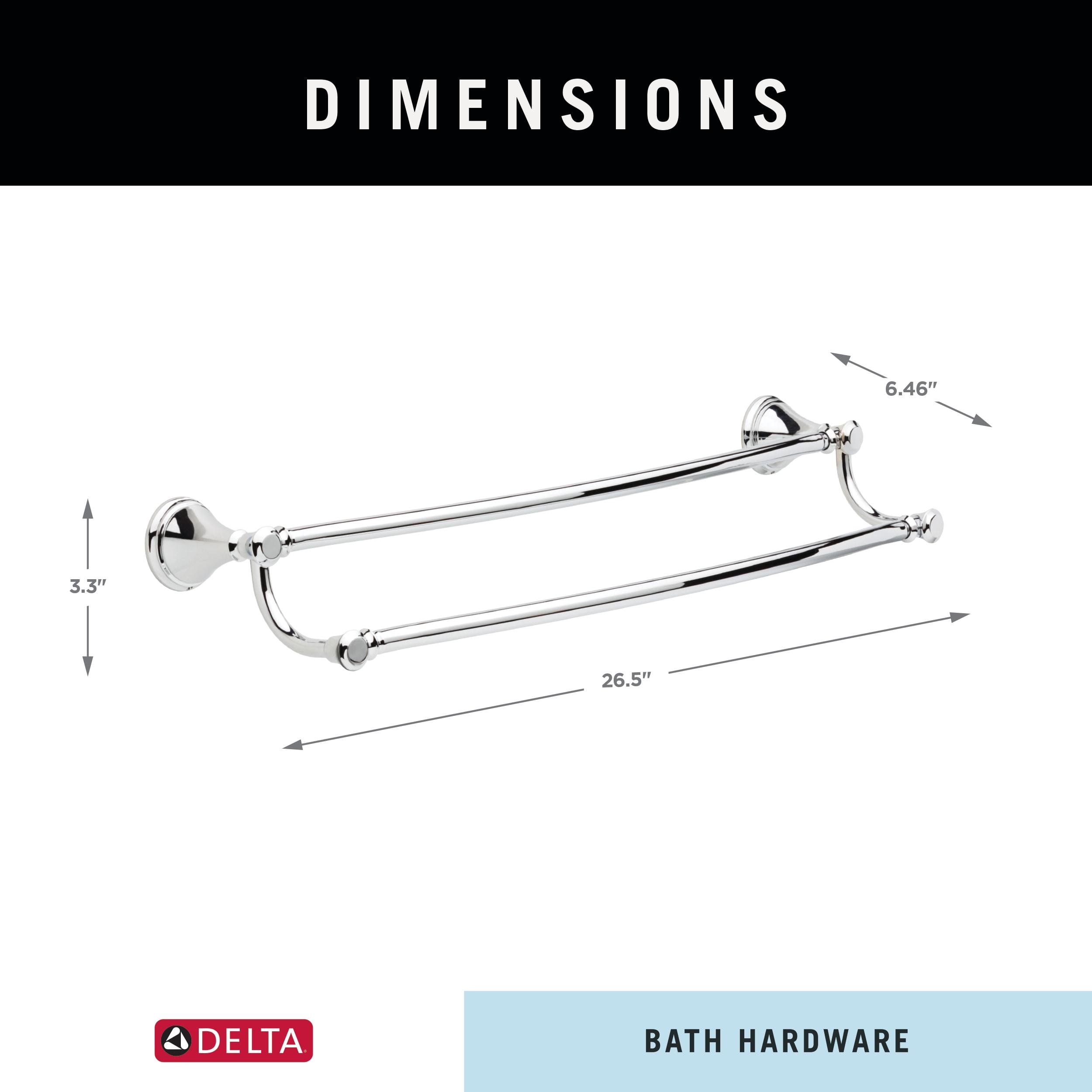 Cassidy 24 in. Wall Mount Double Towel Bar Bath Hardware Accessory