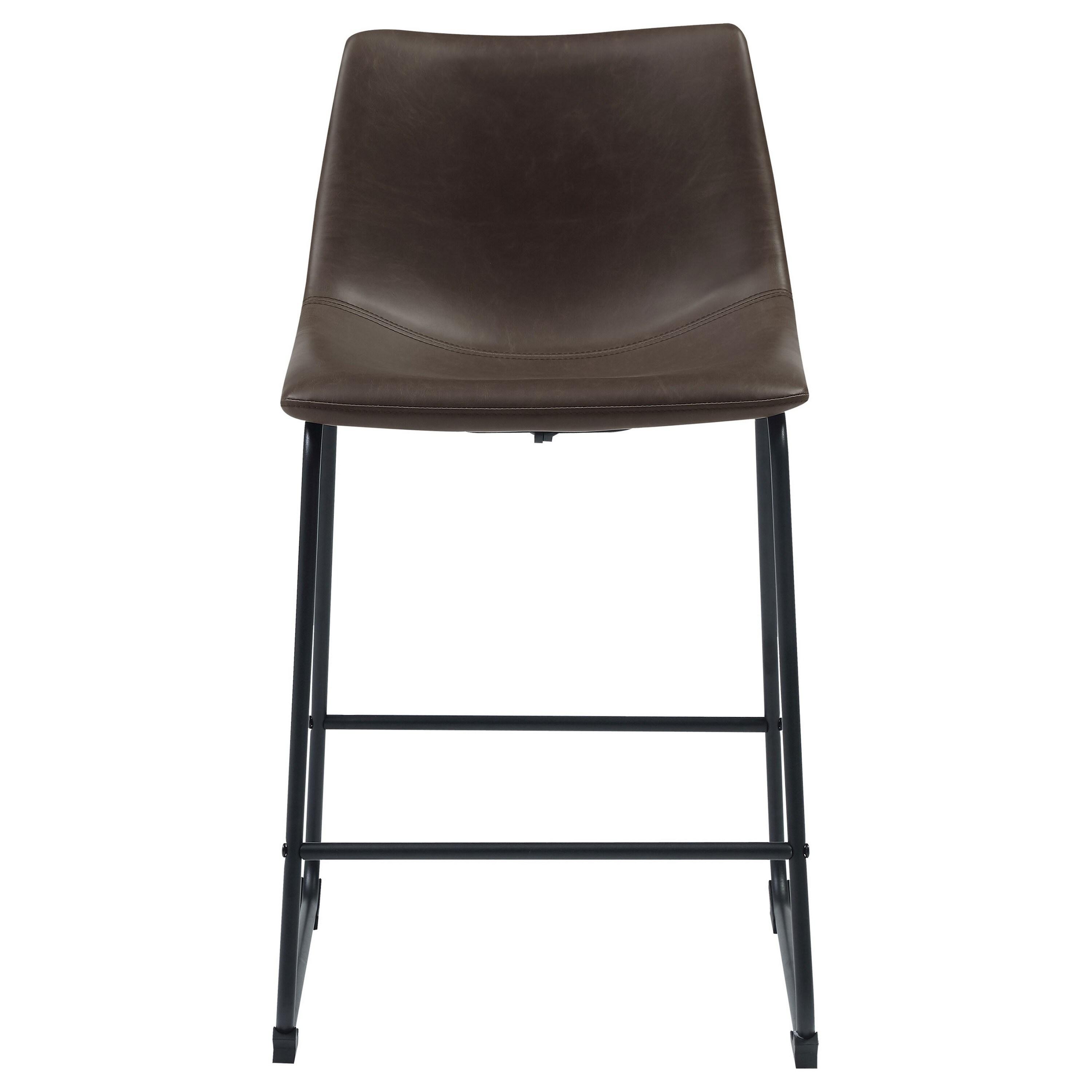Keighley Upholstered 24.25'' Counter Stool with Metal Frame Jalasha (Set of 2)