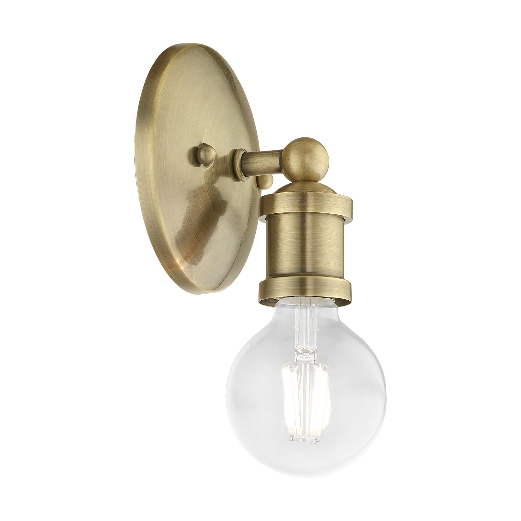 Livex Lighting Lansdale 1 - Light Vanity in  Antique Brass