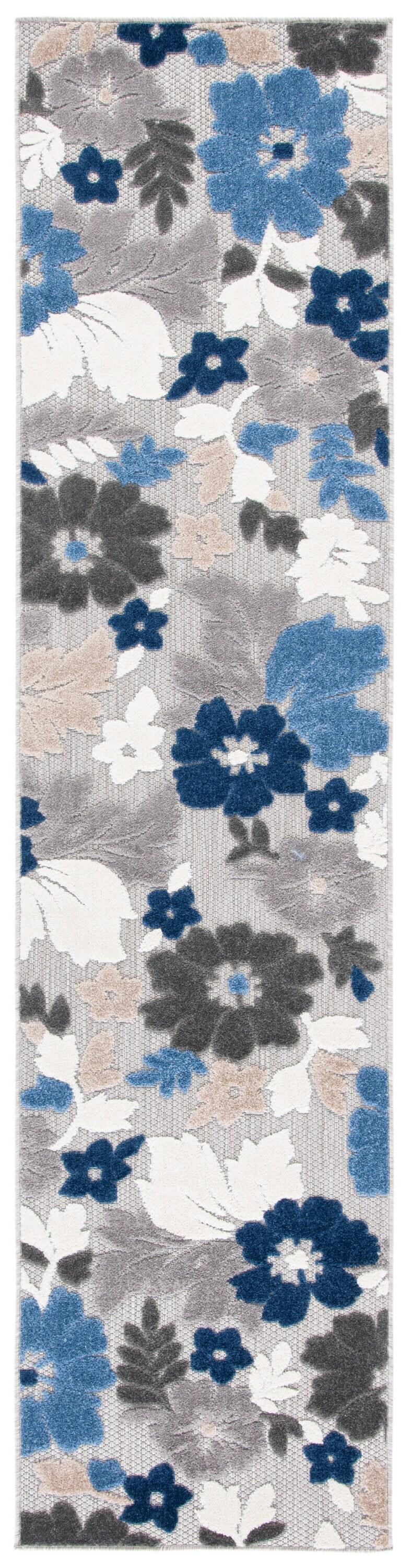 Cabana CBN308 Loomed Indoor Accent Rug - Grey/Blue - 2'2"x5' - Safavieh