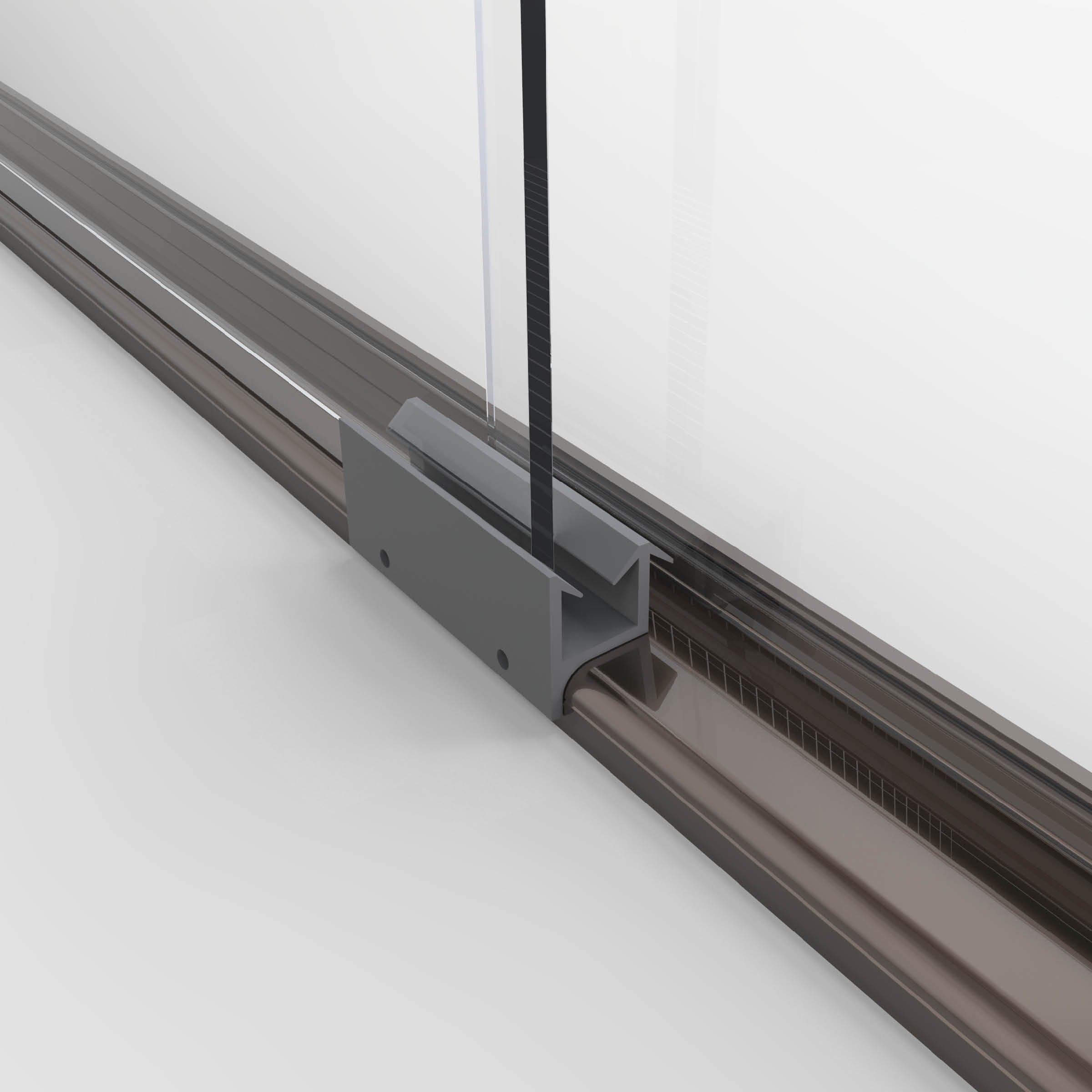 Classic 56" W x 57" H Bypass Frameless Tub Door