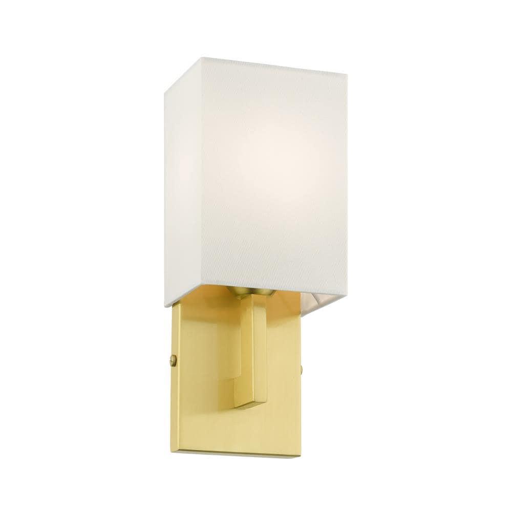 Livex Lighting Meridian 1 - Light Wall Light in  Satin Brass