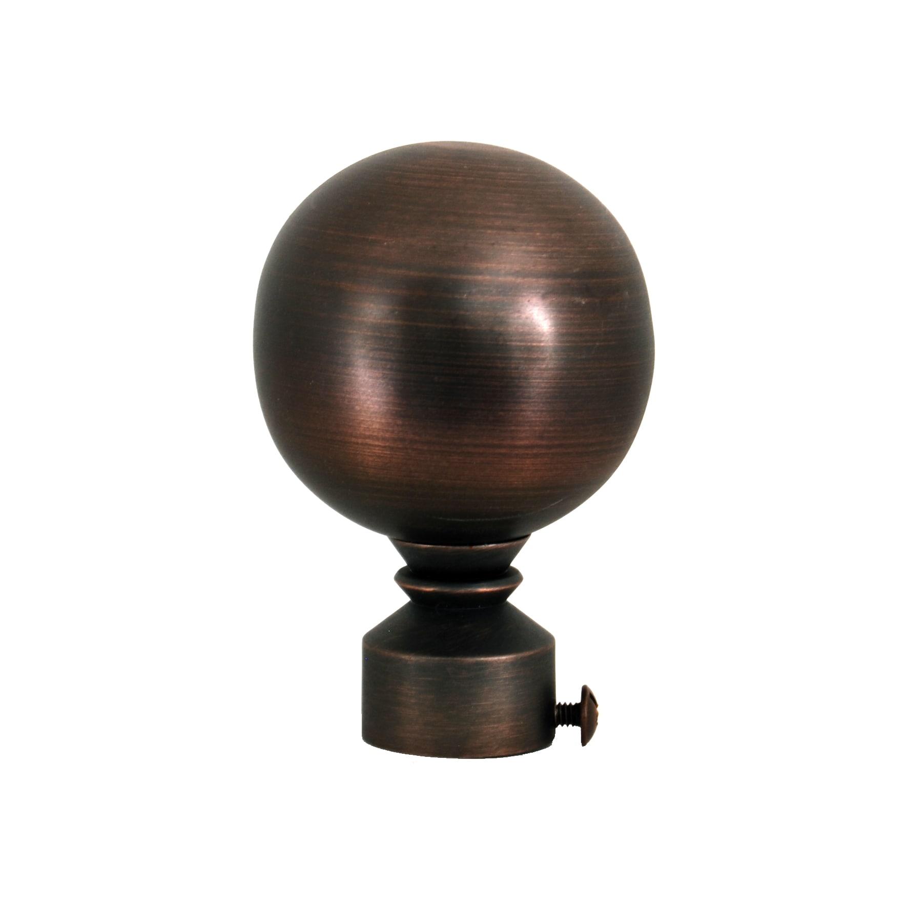 Versailles LX01 Ball Finial Rod Set 86/144" Antique Bronze/Brown