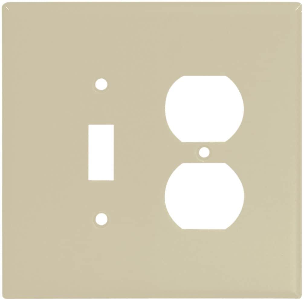 Ivory Thermoset 2-Gang Oversize Wallplate