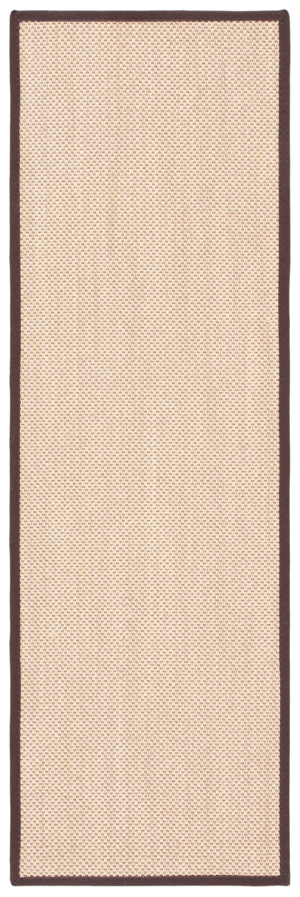 Natural Fiber NF141 Power Loomed Indoor Runner Rug - Maize/Brown - 2'6"x6' - Safavieh.
