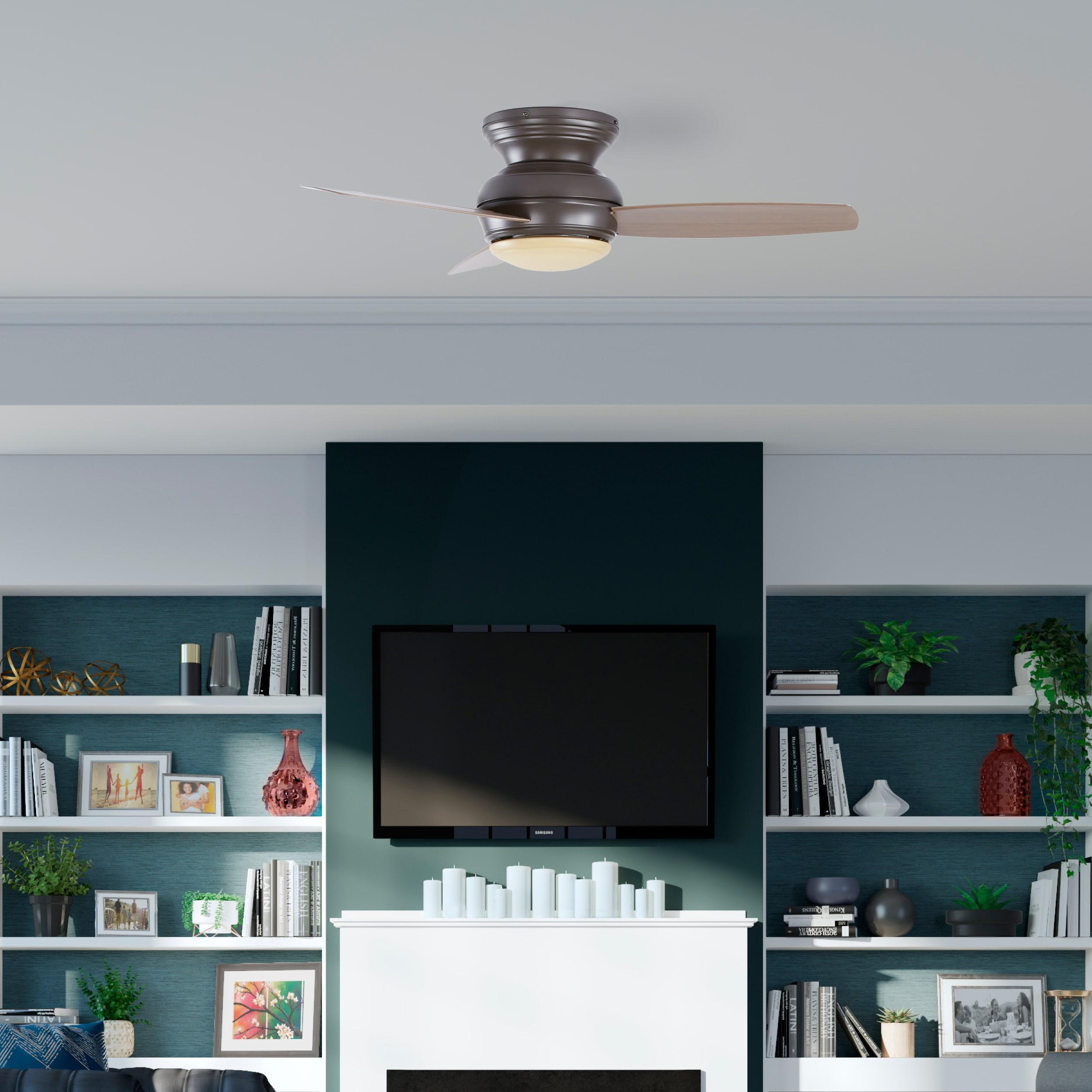 44" Concept II 3 - Blade Outdoor LED Propeller Ceiling Fan with Wall Control and Light Kit Included
