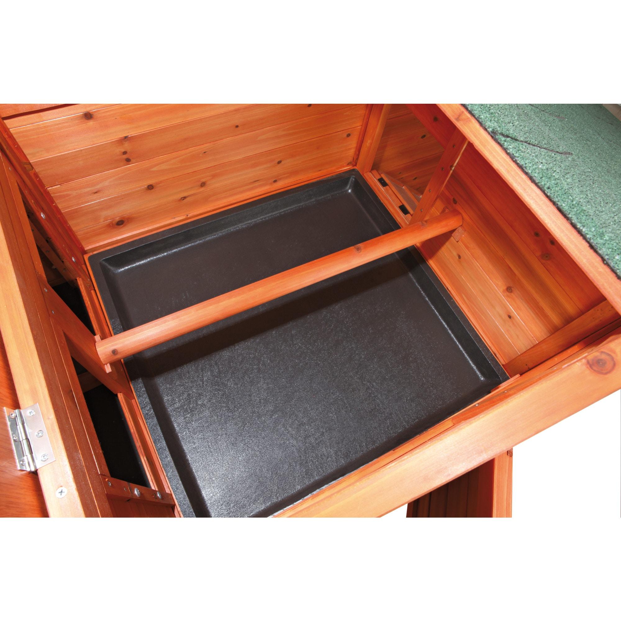 TRIXIE TRIXIE 2-Story Weatherproof Outdoor Chicken Coop, 2 Nesting Boxes, Fits 2 Std Chickens or 4 Bantams