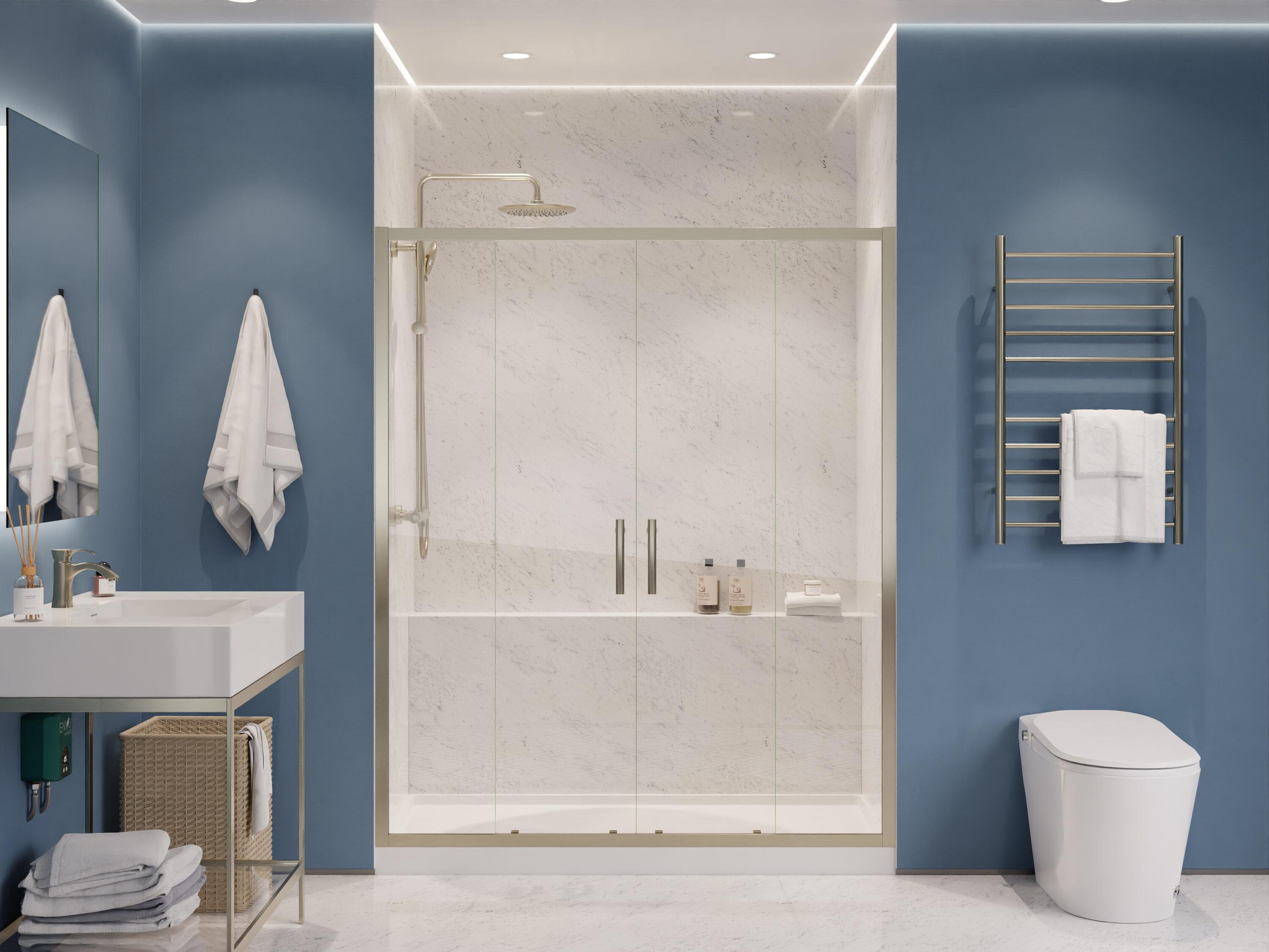 60" - 60.4" W x 70" H Framed Shower Door
