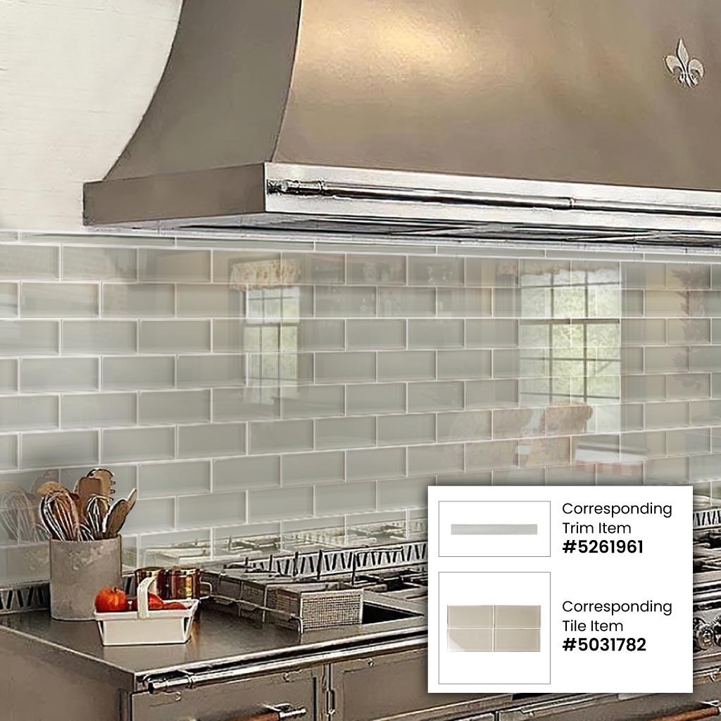 40 pack Lace White 3 in. x 6 in. Polished Glass Subway Wall Tile (5 sq. ft./Case)