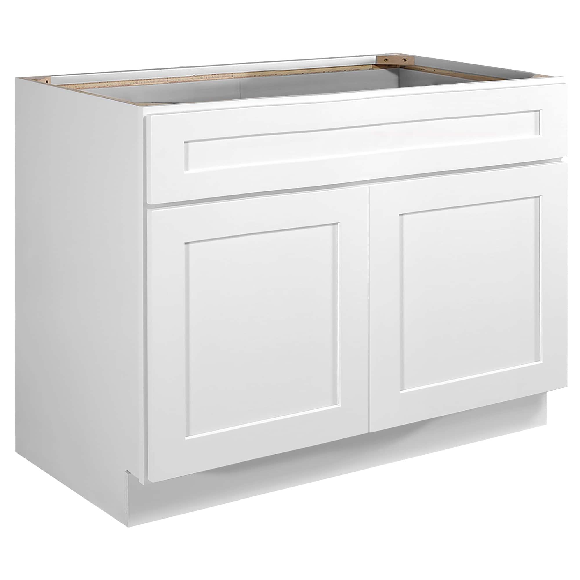 Design House Brookings Unassembled Shaker Sink Base Kitchen Cabinet, White