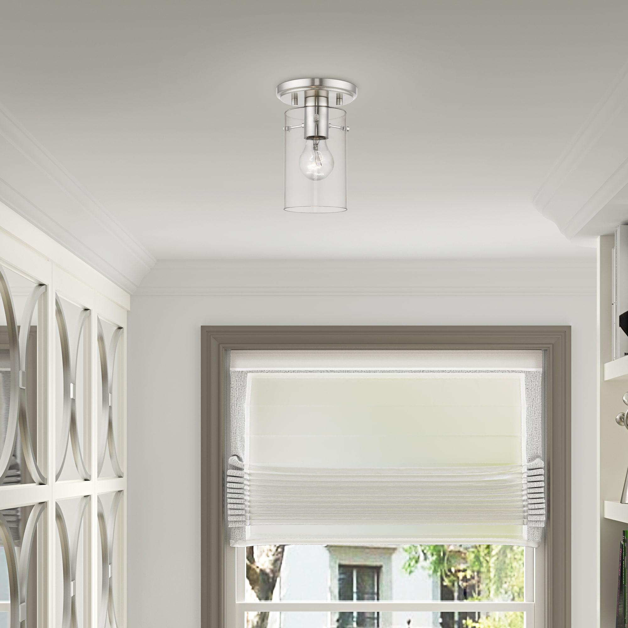 Livex Lighting Munich 1 - Light Flush Mount in  Brushed Nickel