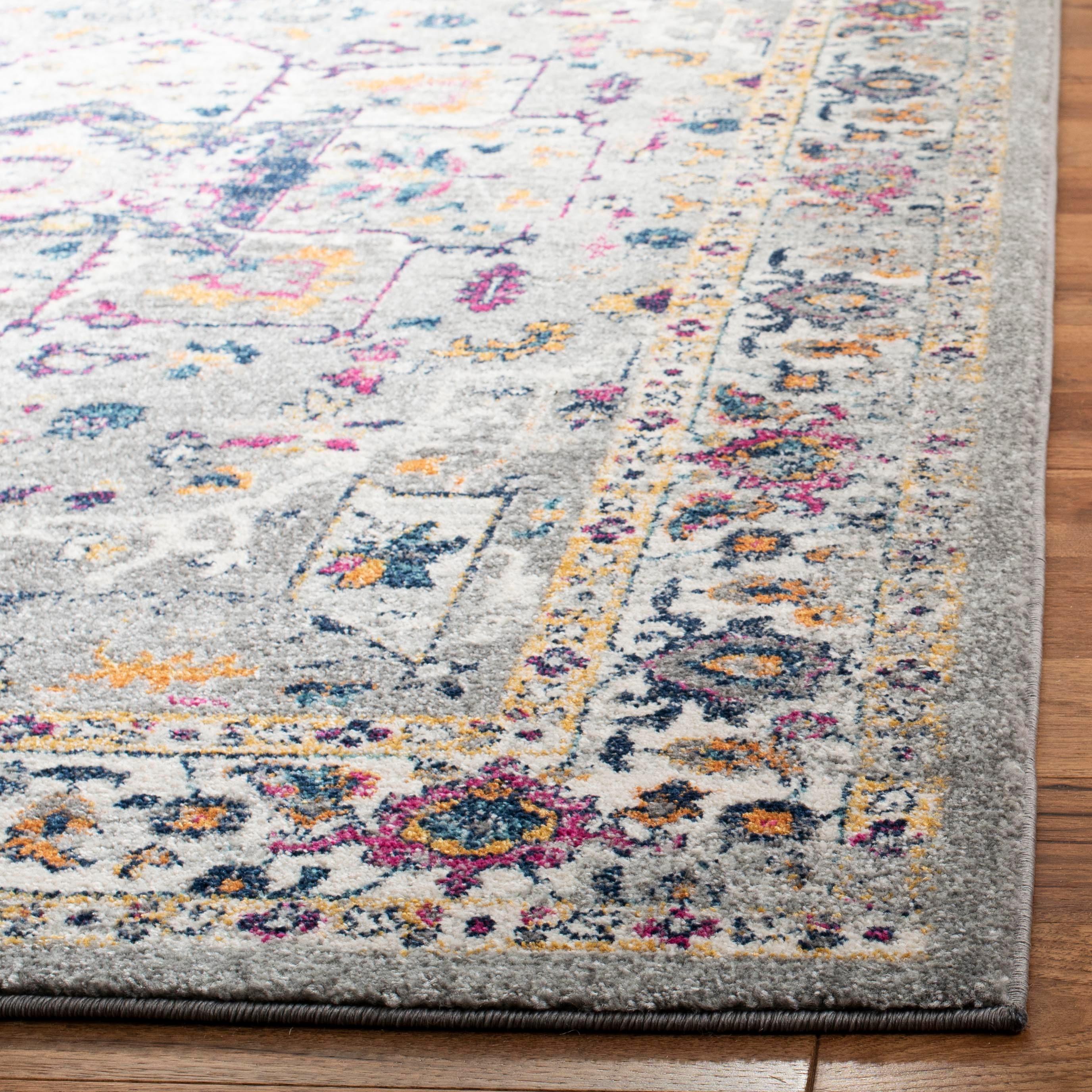 SAFAVIEH Evoke Westley Traditional Floral Area Rug, Grey, 4' x 6'