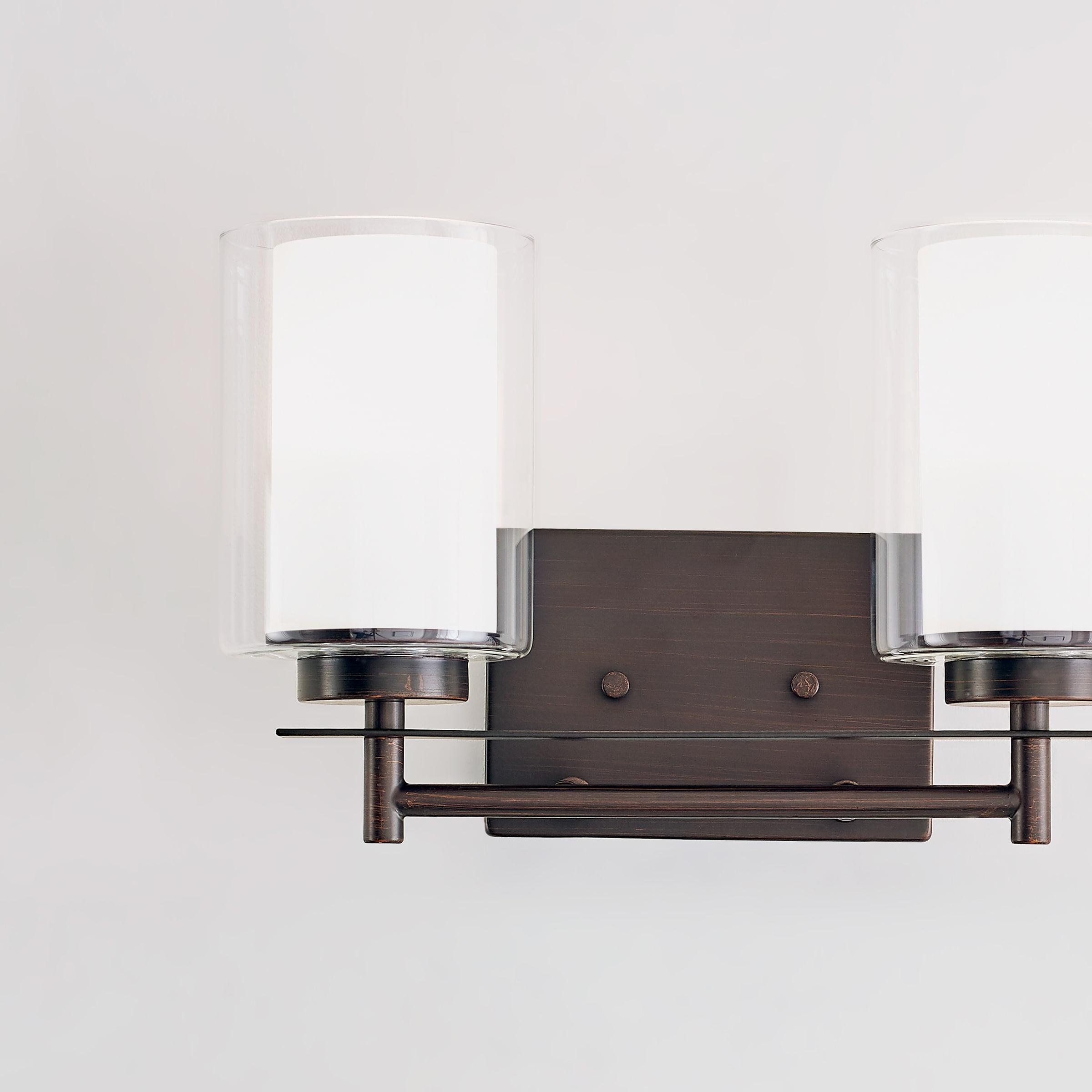 Generation Lighting 4437302-710 Elmwood Park Two - Light Wall/Bath Vanity Style Fixture, Bronze
