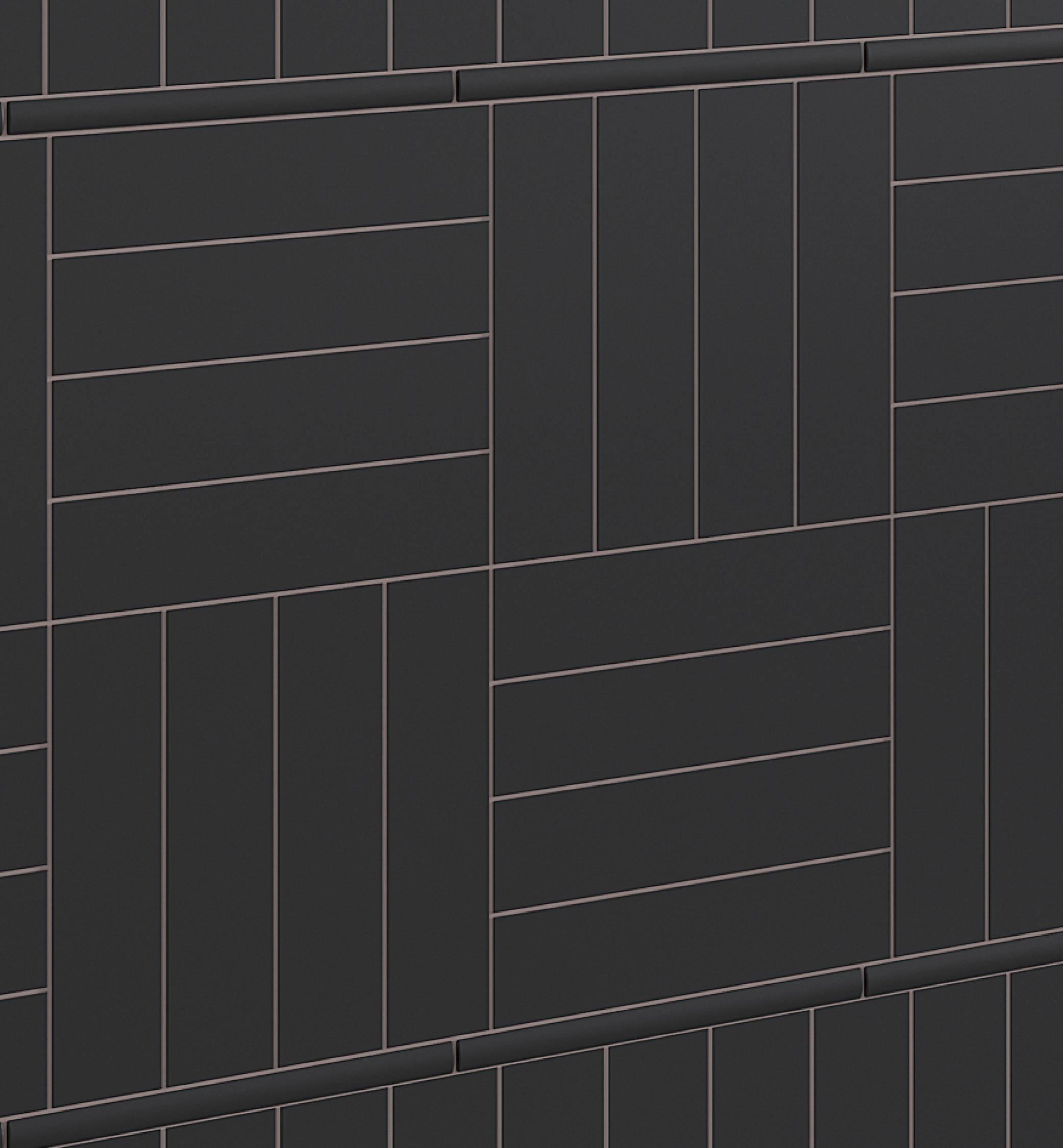 Arte 0.47 in. x 7.87 in. Matte Black Ceramic Pencil Tile Trims (0.3 sq. ft./case) (10-pack)