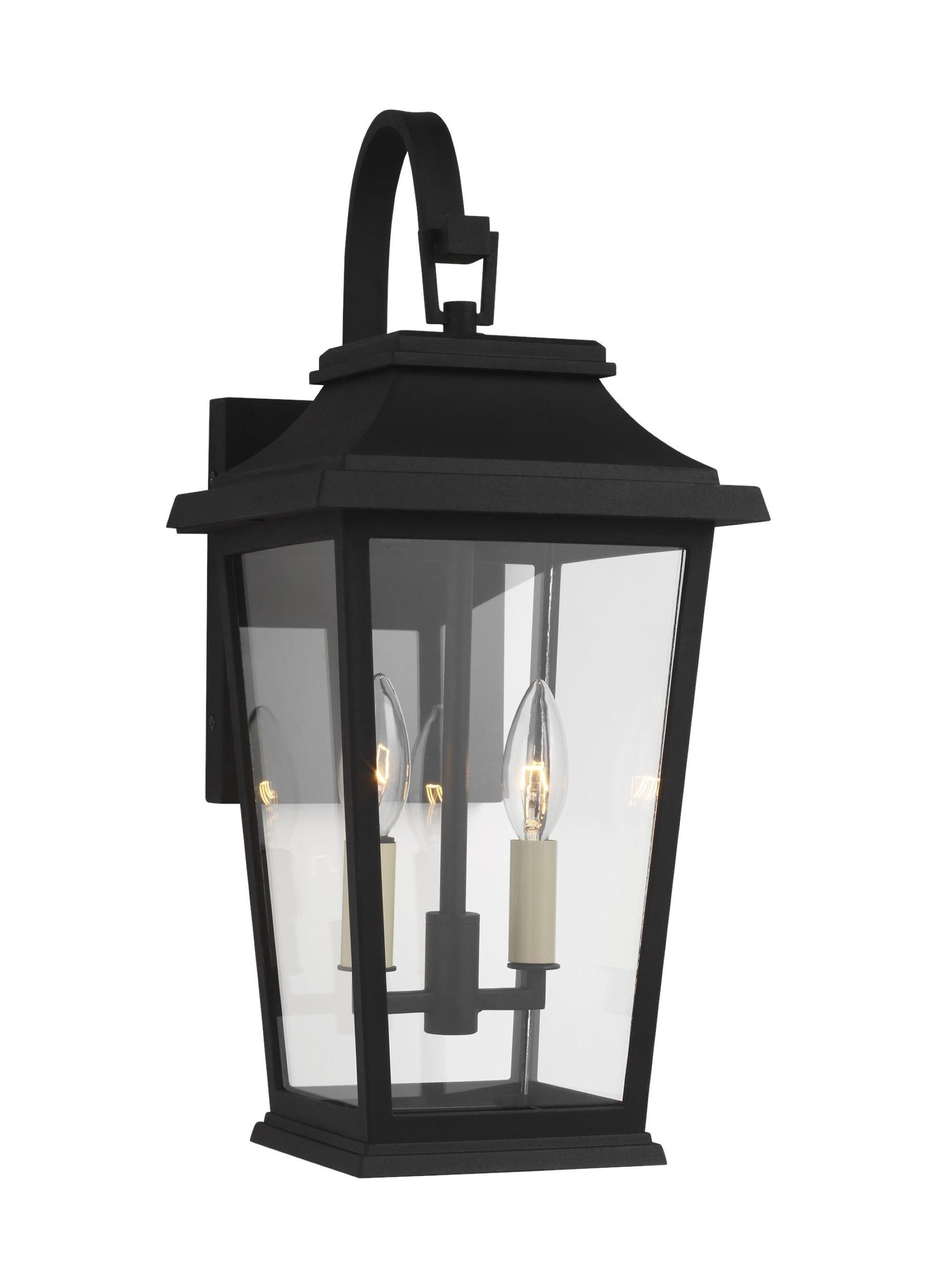Generation Lighting Warren 19 1/2" High Black 2-Light Outdoor Wall Light