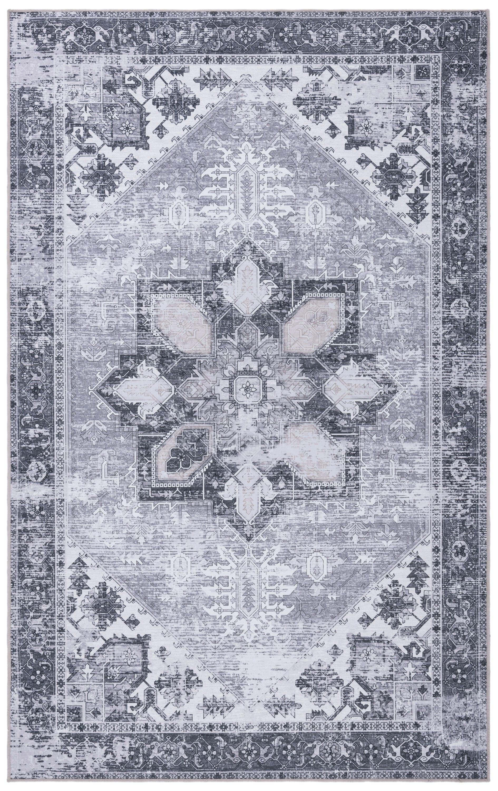 Tucson TSN102 Power Loomed Machine Washable Area Rug - Dark Sage/Ivory - 6'x9' - Safavieh.