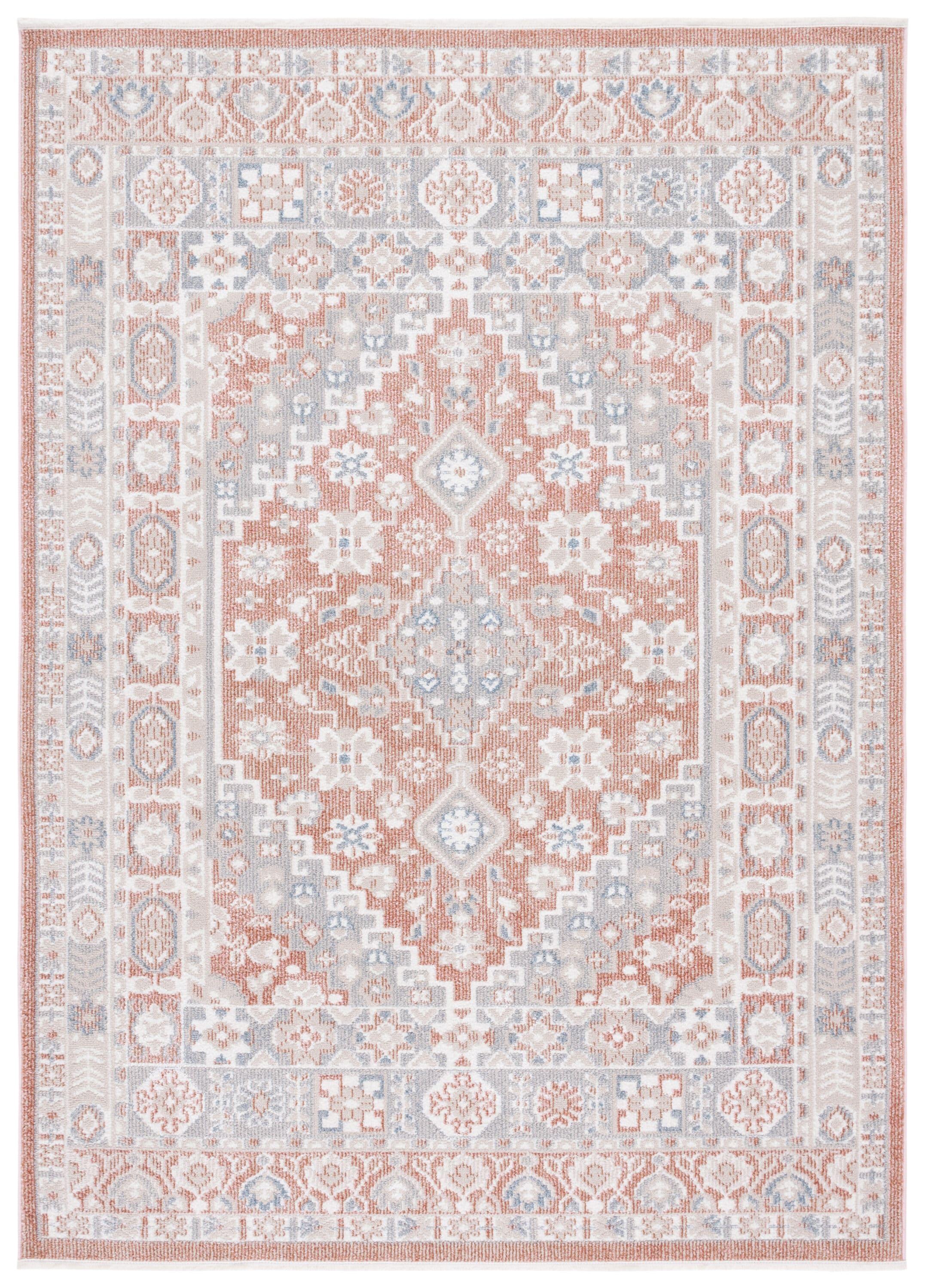 Blair Washable BLR206 Power Loomed Machine Washable Area Rug - Rose/Grey - 5'3"x7'6" - Safavieh.