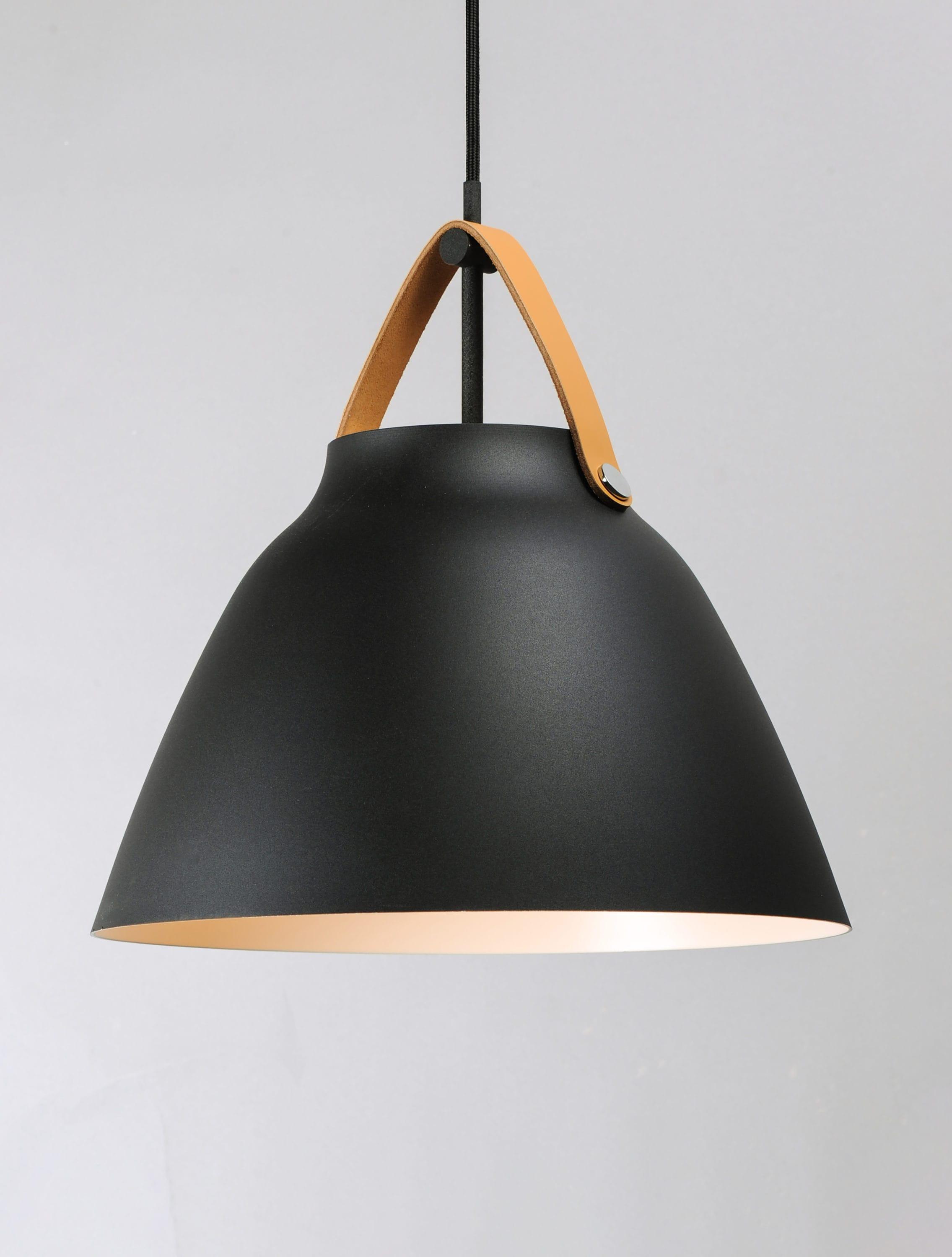 Maxim Lighting Nordic 1 - Light Pendant in  Tan Leather/Black