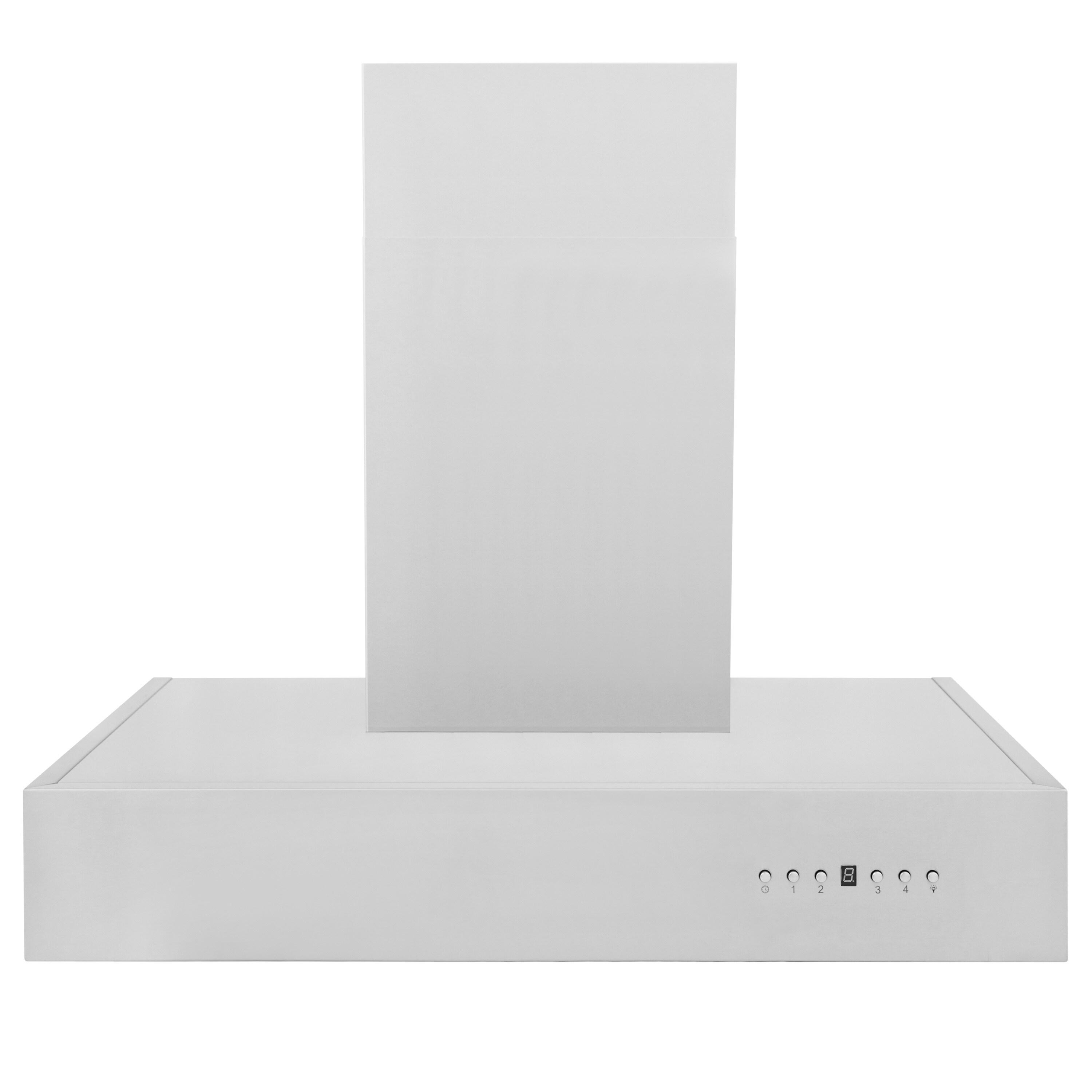 30" KECOM 500 CFM Ducted Wall Mount Range Hood in Brushed Stainless Steel