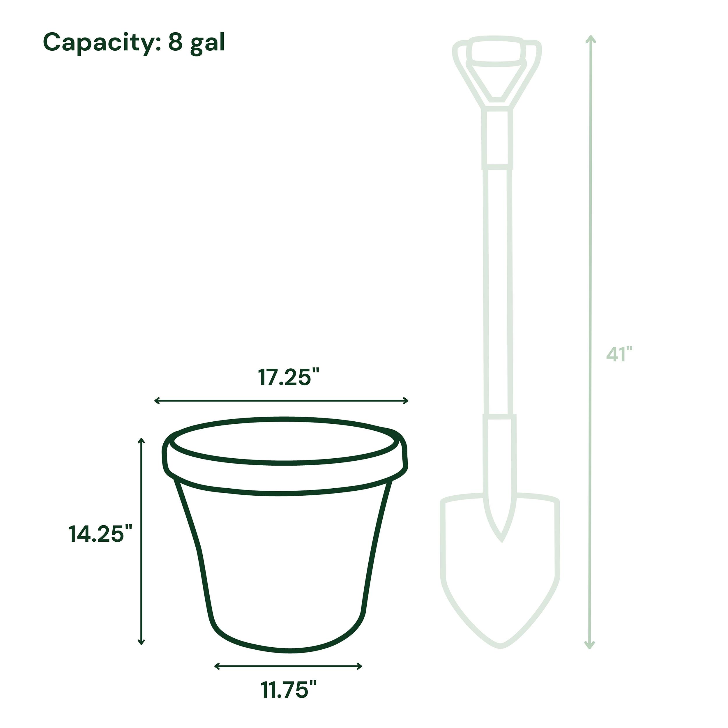 Terra Cotta 16" Durable Resin Round Planter Pot