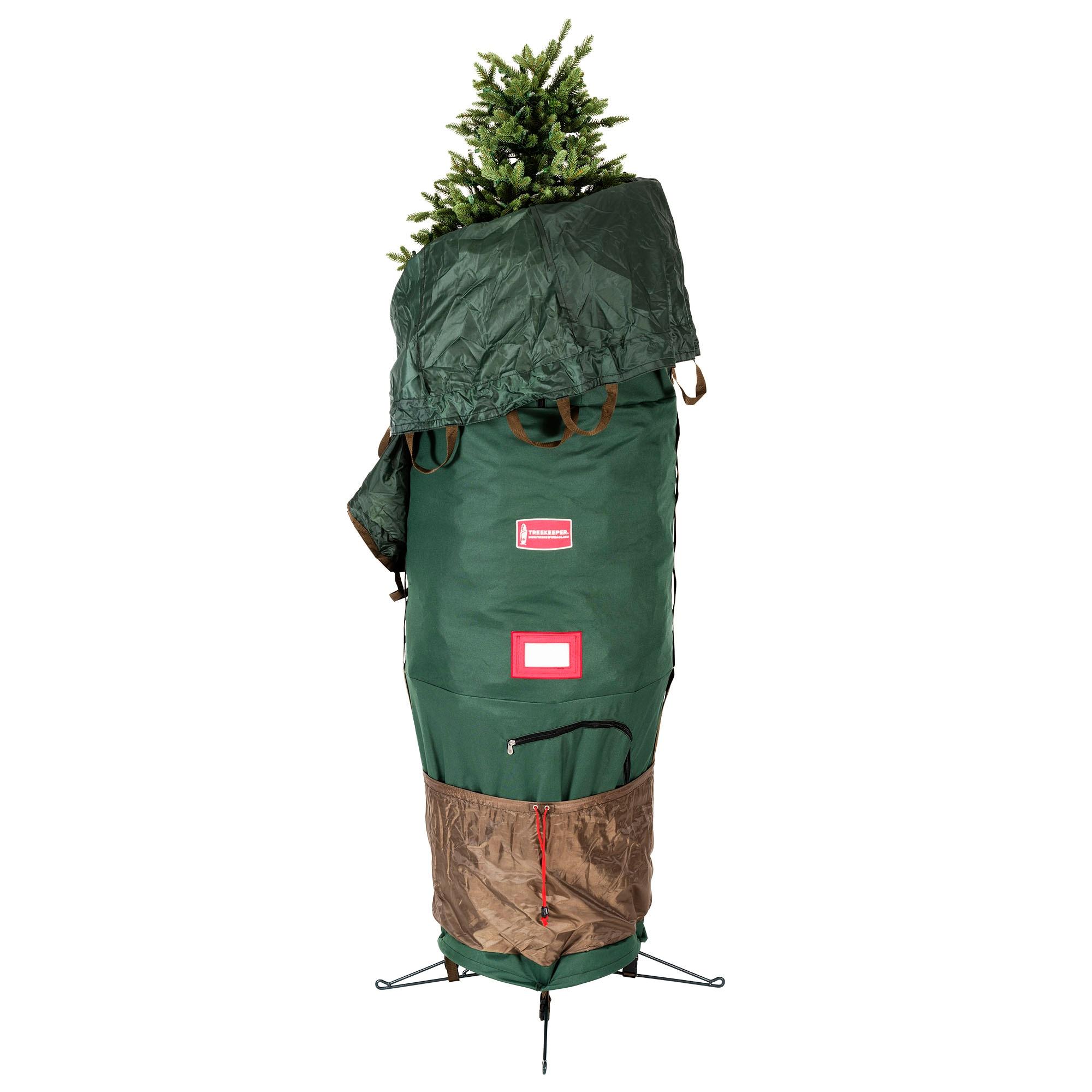 Green Upright Christmas Tree Storage Bag with Reinforced Handles