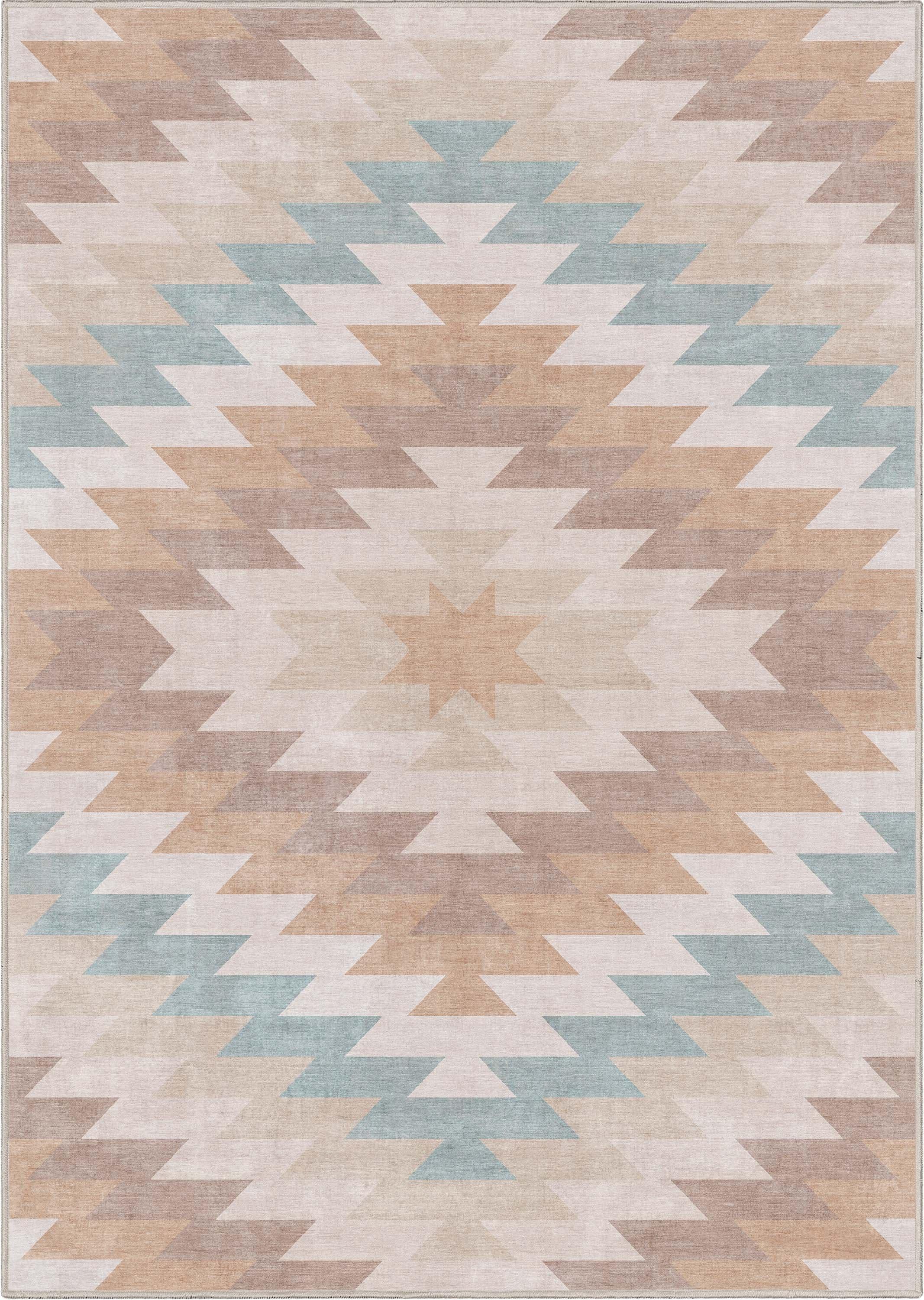 Kehr Albuquerque Southwestern Flatweave Beige Area Rug