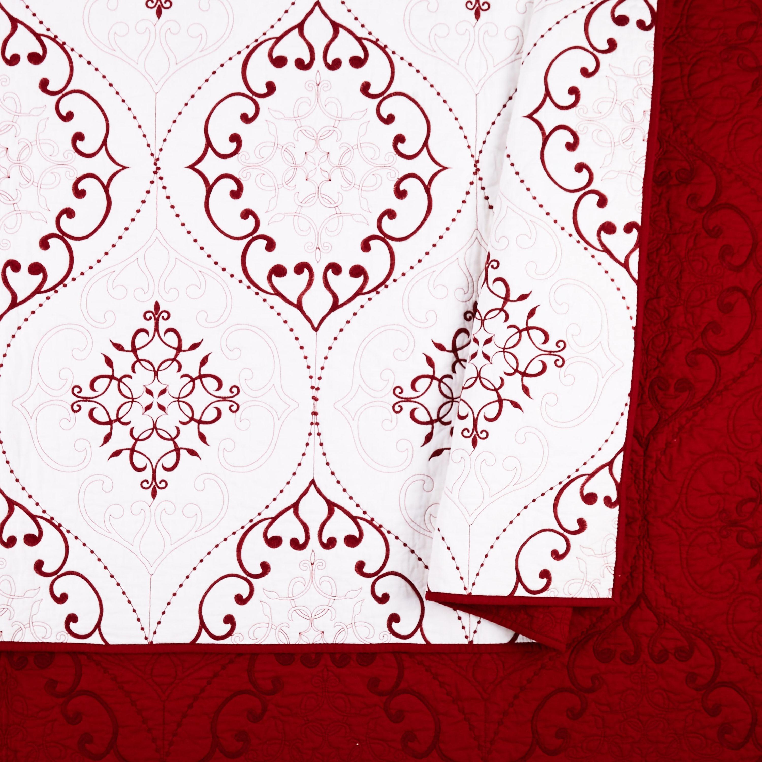 Modern Heirloom Chambers 3-Piece Embroidered Quilt Set