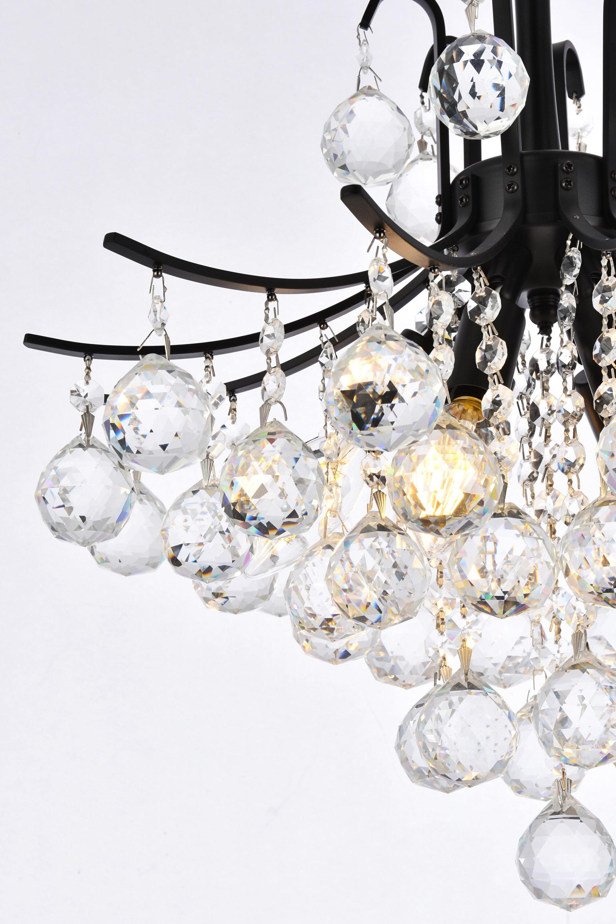 Elegant Lighting Toureg 16 inch black pendant