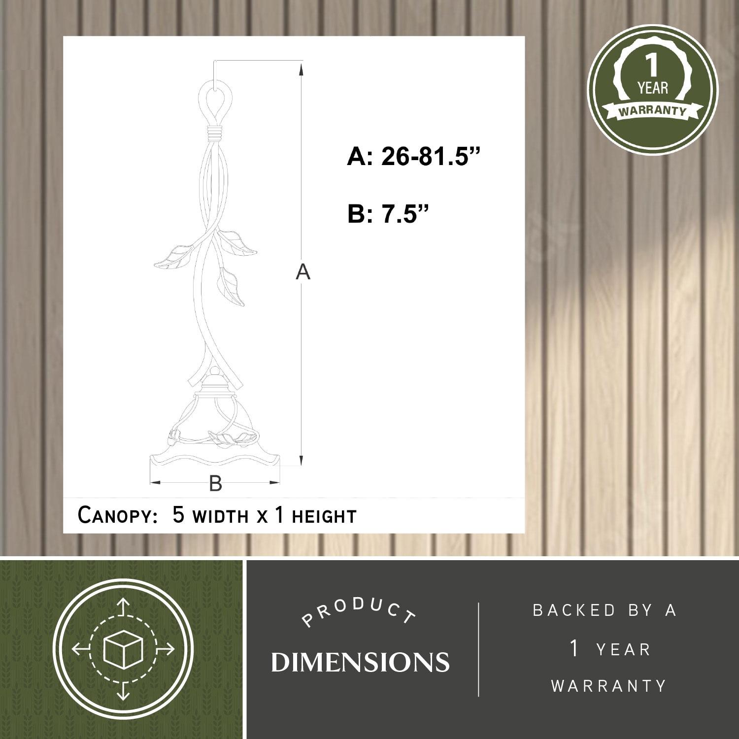 Vaxcel Vine 1 - Light Pendant in  Oil Shale