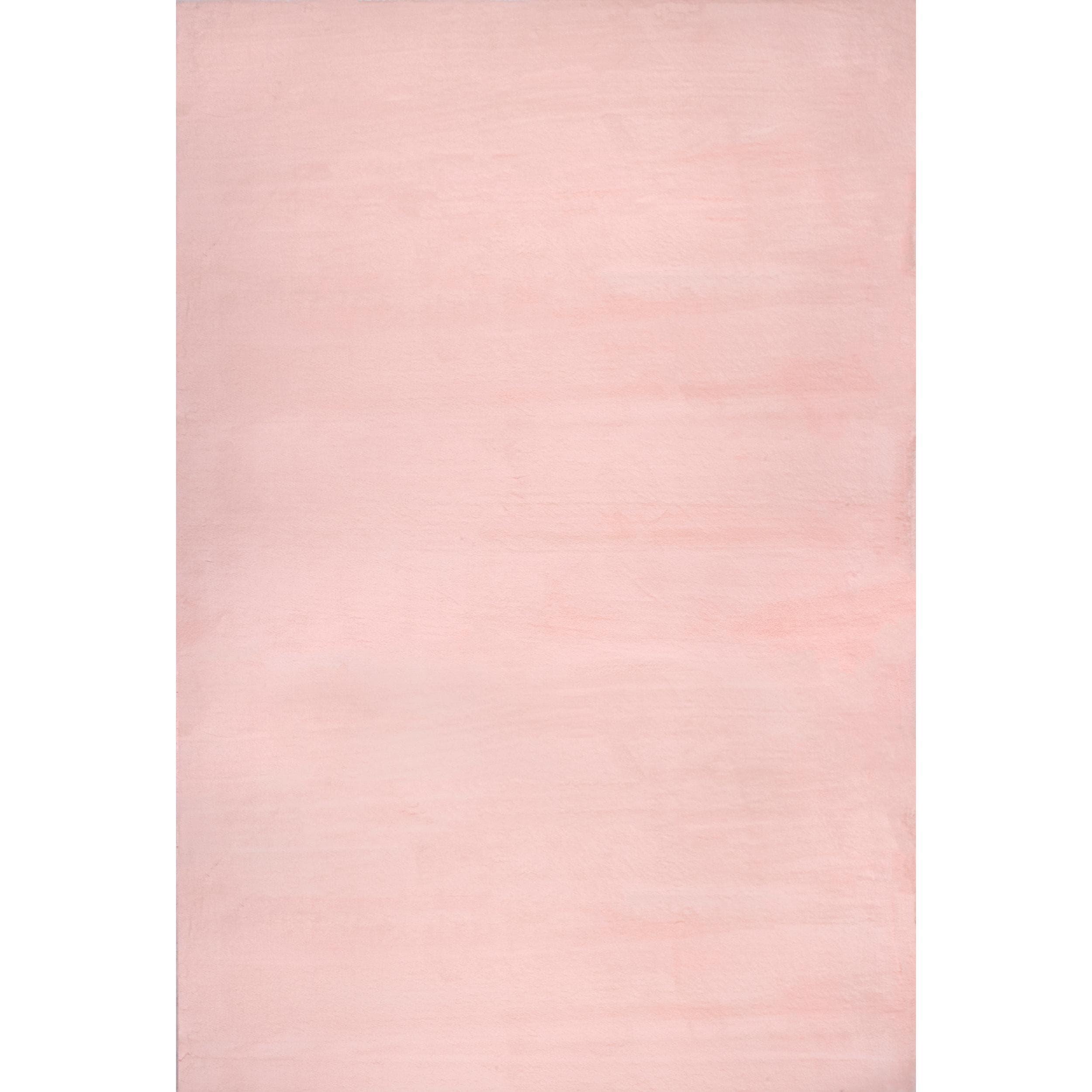 Nuloom Layne Soft Silky Faux Rabbit Fur Kitchen Runner Indoor Area Rug - Hallway, Entryway, 2' x 6', Pink