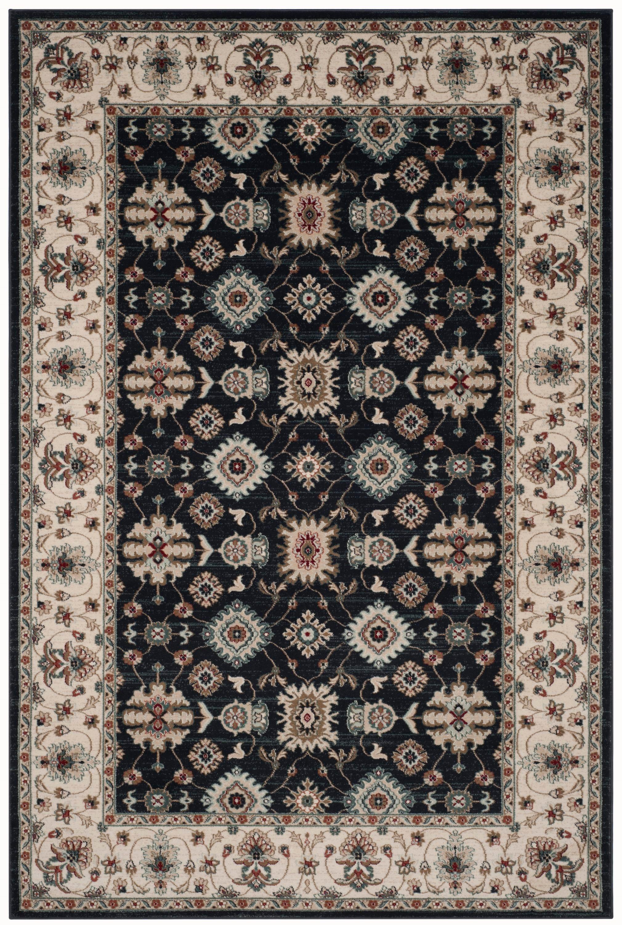 Lyndhurst LNH332 Power Loomed Area Rug - Navy/Cream - 6'x9' - Safavieh.
