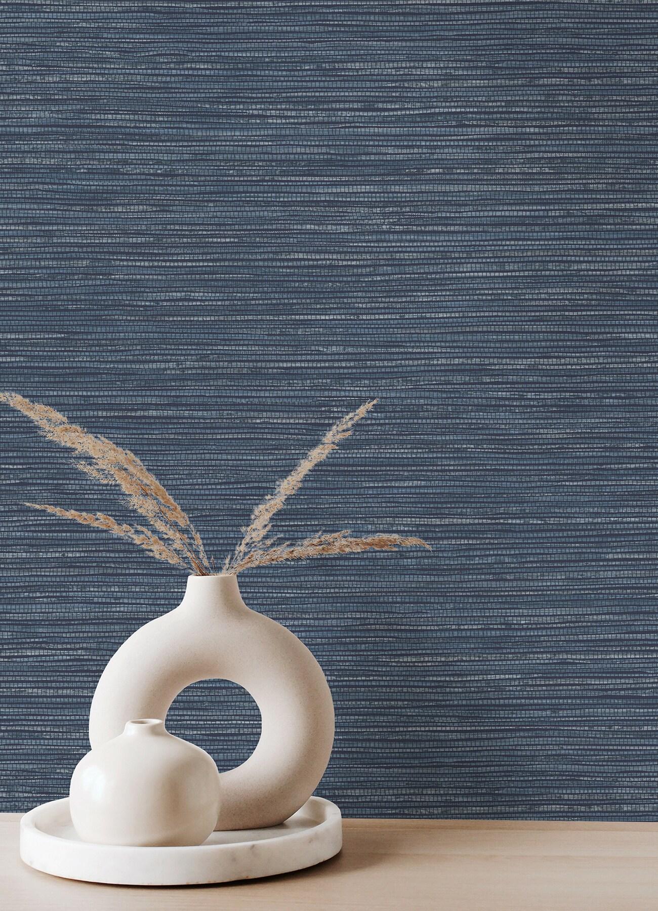 Sand & Stable™ Charleigh Grasscloth peel and stick Wallpaper