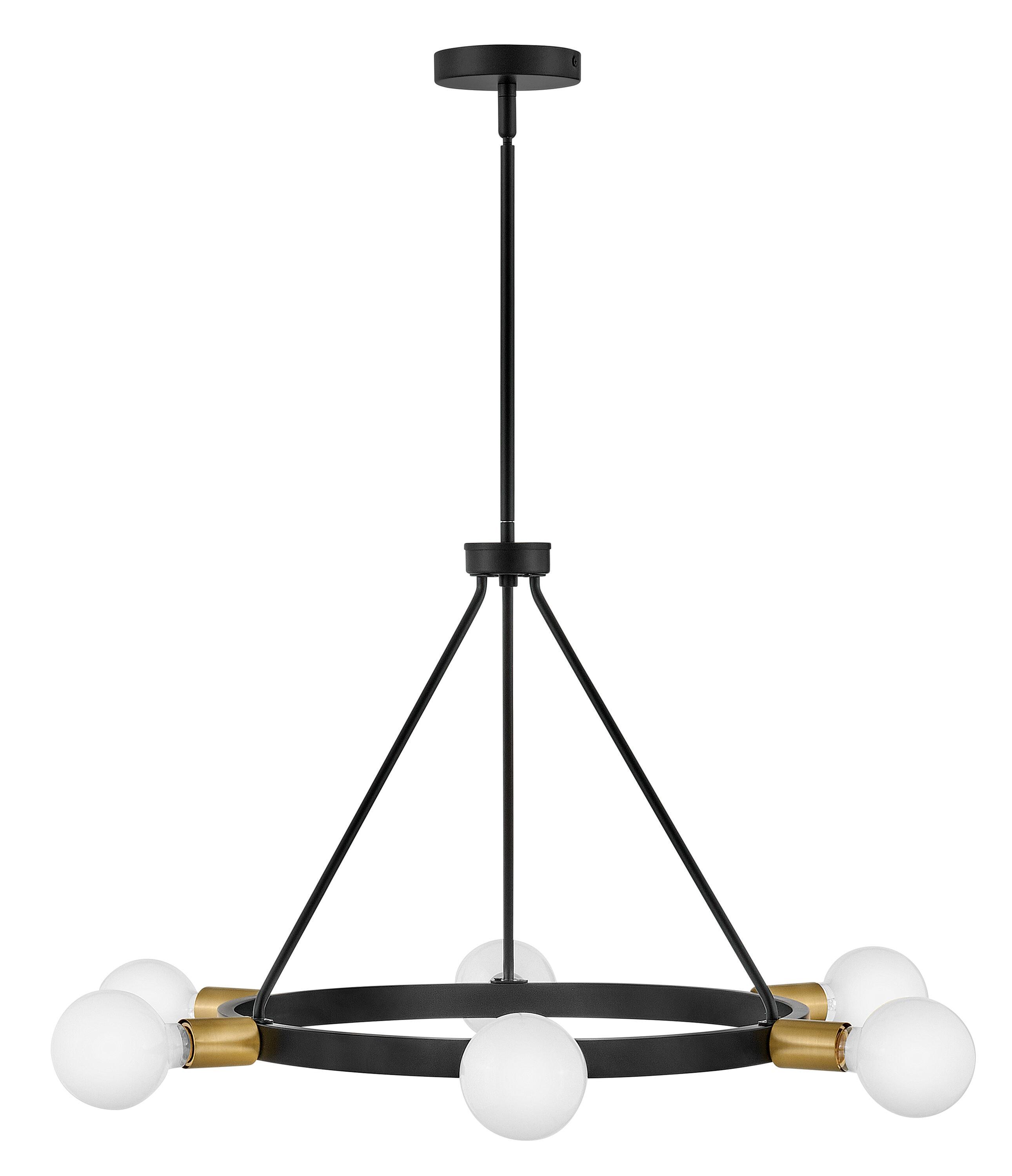 Lark Orla 6 - Light Chandelier in  Black