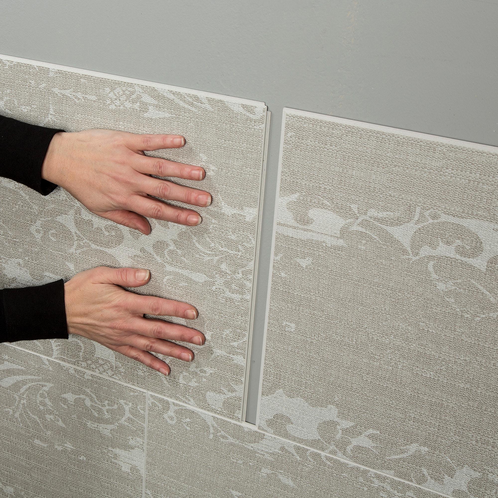 Palisade 25.6 in. x 14.8 in. Interlocking Vinyl Waterproof Wall Tiles