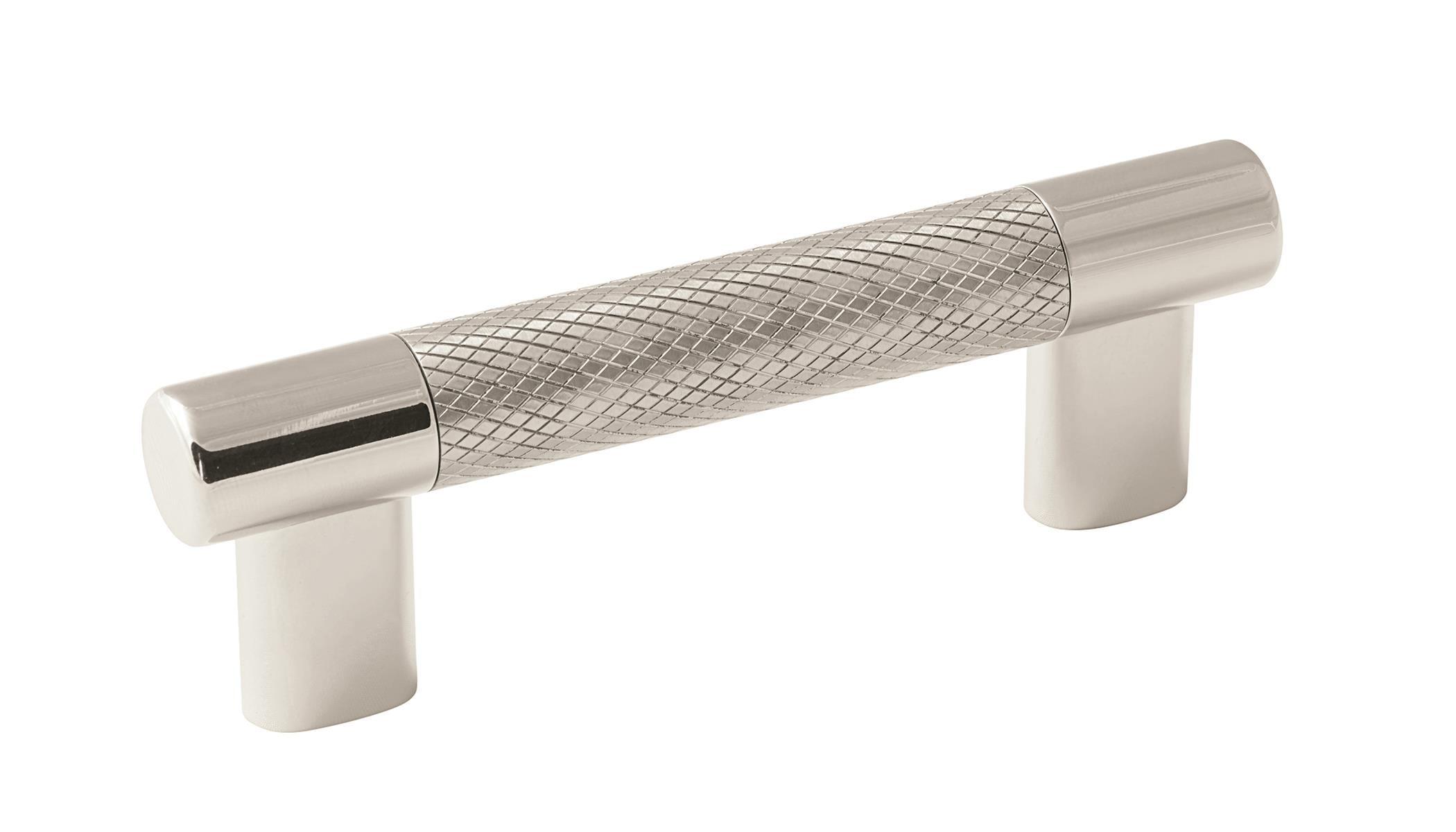 Amerock Esquire 3 inch or 3-3/4 inch (76mm or 96mm) Center-to-Center Polished Nickel/Stainless Steel Cabinet Pull