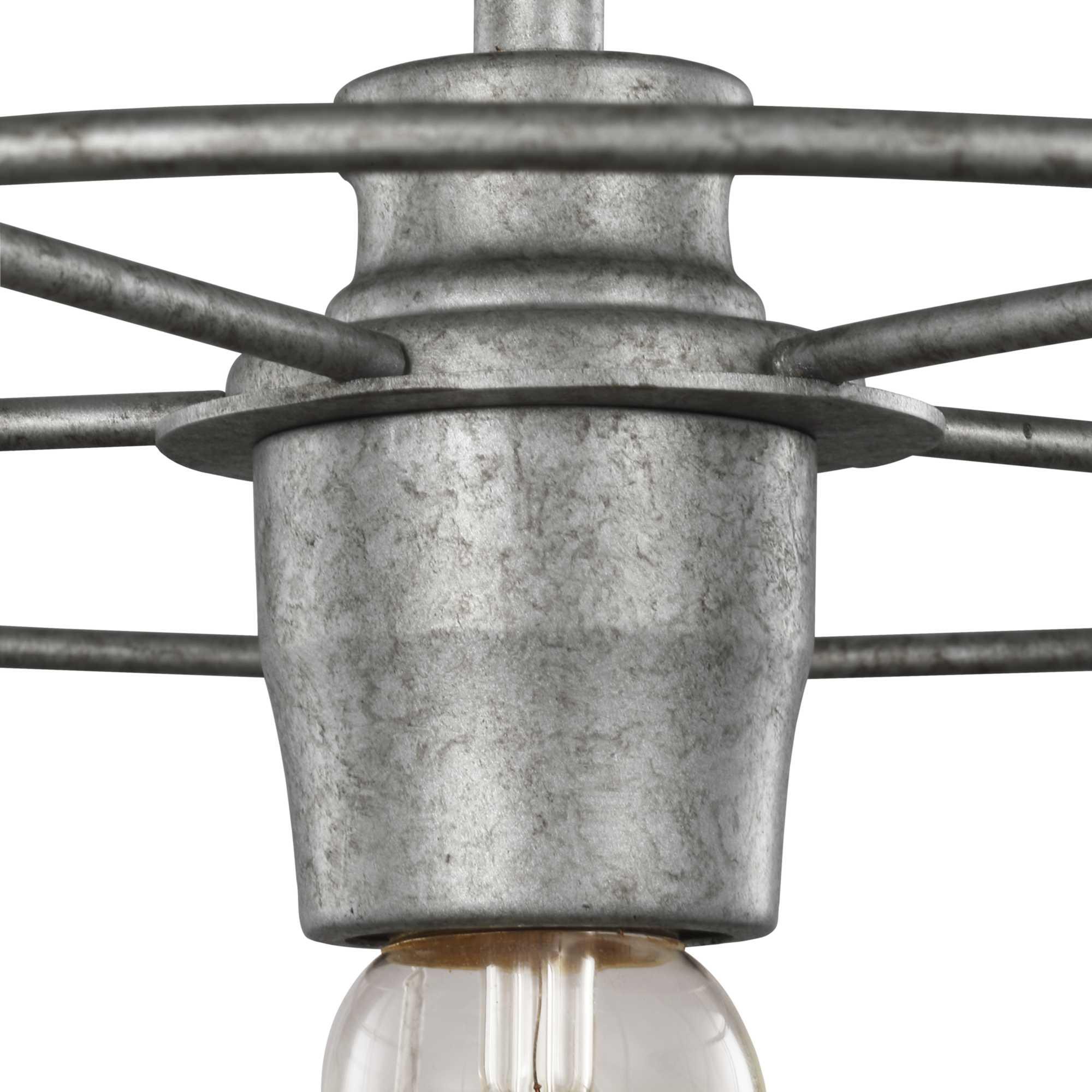 Chambers Collection One-Light Galvanized Finish Farmhouse Pendant Light