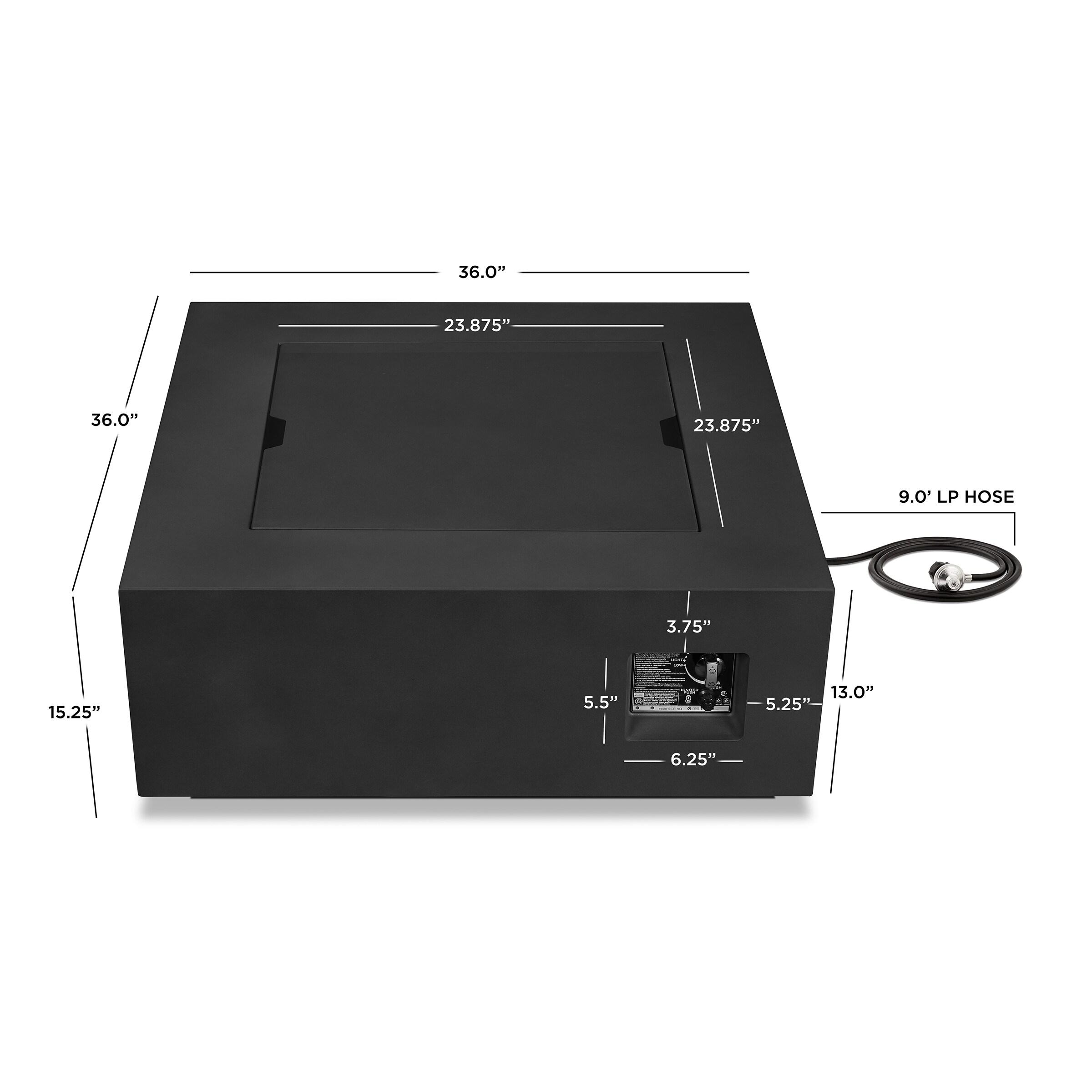 AEGEAN Propane / Natural Gas Outdoor Fire Pit Table