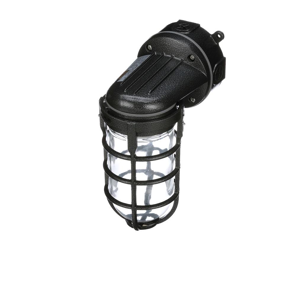 Hammered Black Industrial Wall Mount Light with Clear Glass