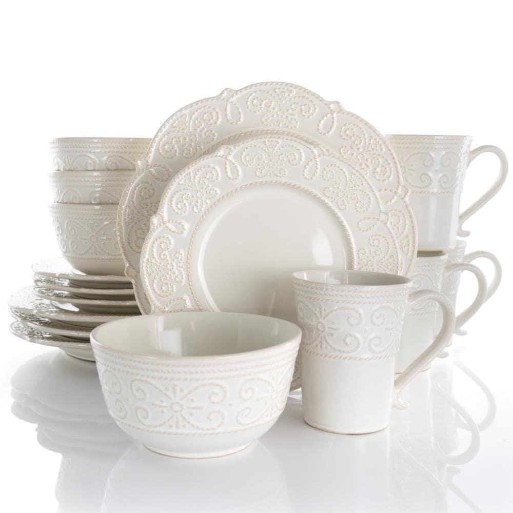 16 Piece Stoneware Dinnerware Set - Service for 4