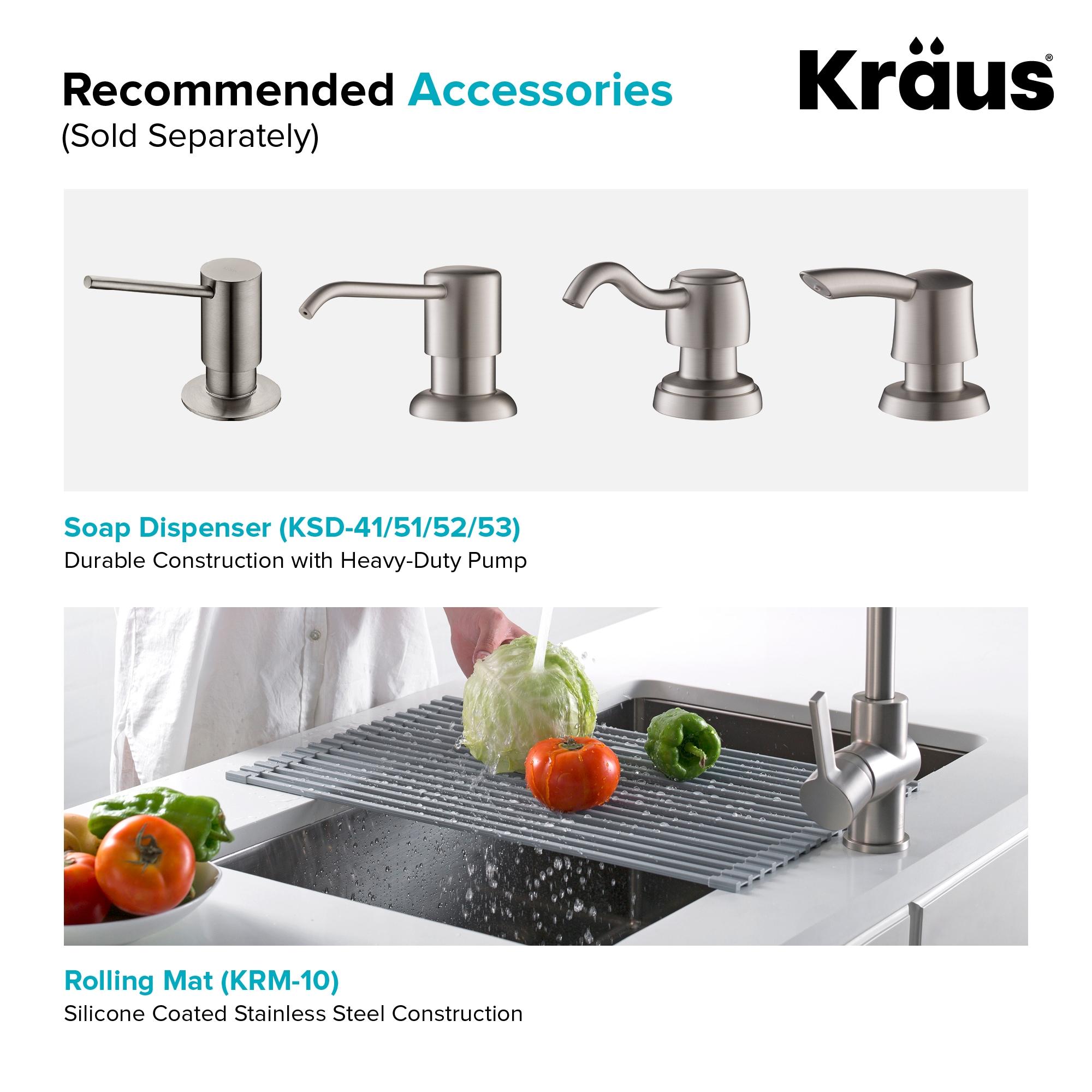 KRAUS Standart PRO™ Undermount 60/40 Double Bowl 16 Gauge Stainless Steel Kitchen Sink