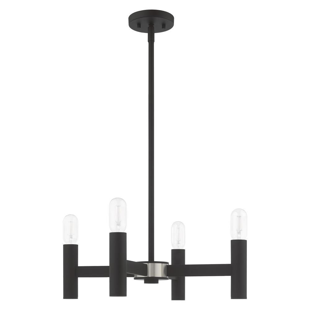 Livex Lighting Copenhagen 4 - Light Chandelier in  Black