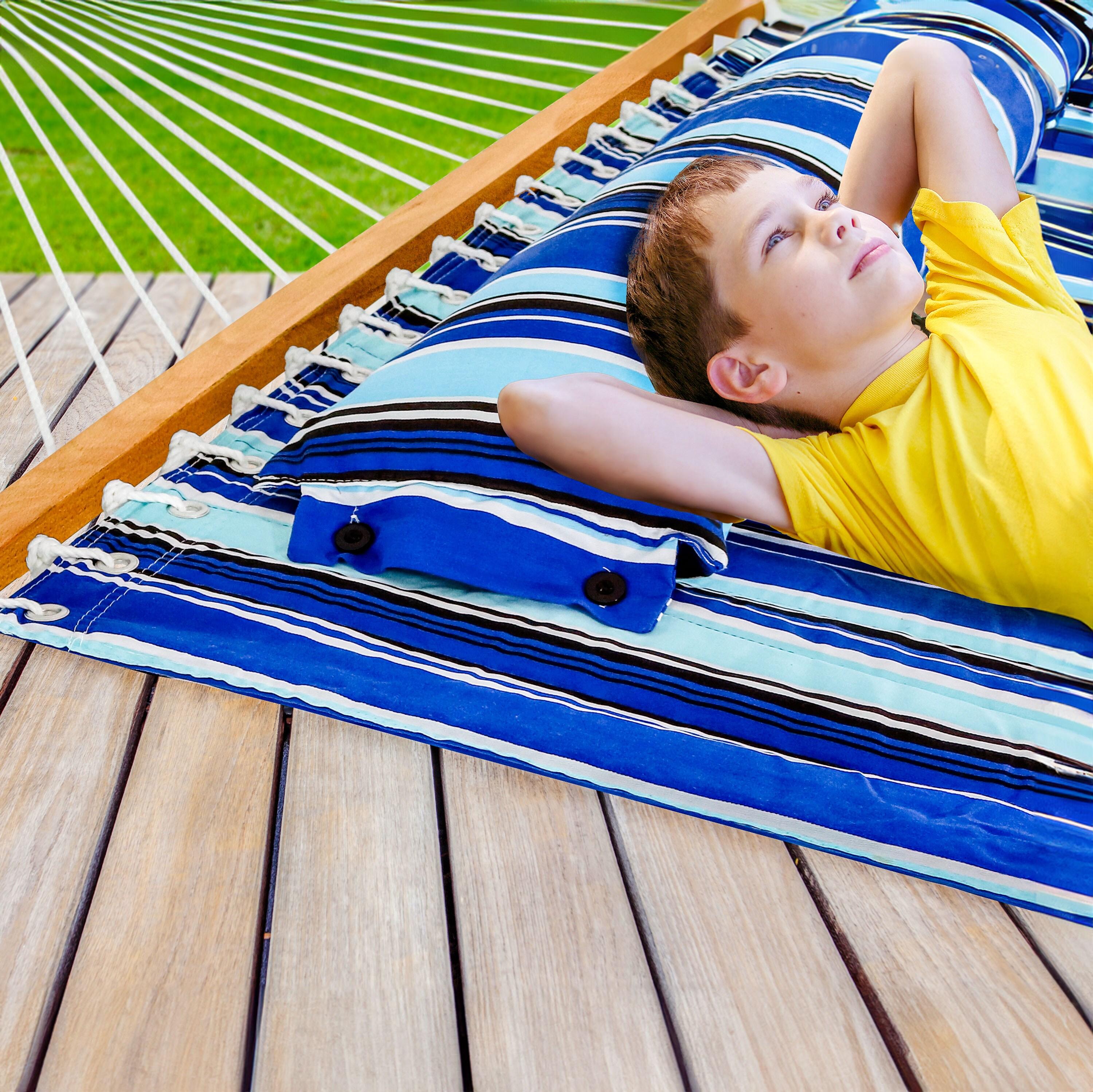 2-Person Quilted Polyester Spreader Bar Hammock