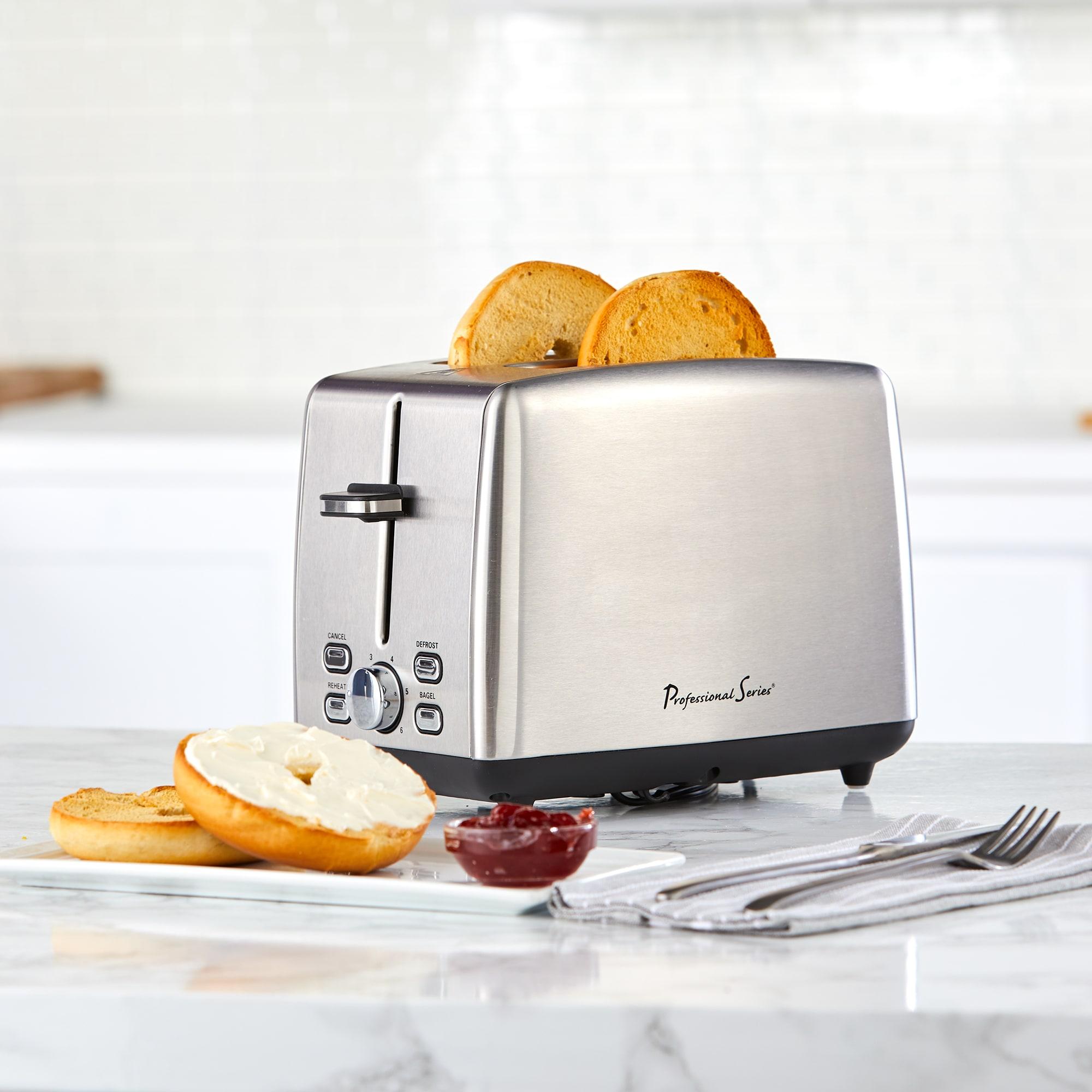 Continental Electric Professional Series 2 Slice Wide Slot Toaster Stainless