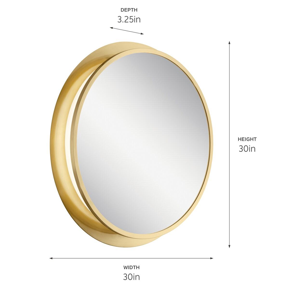 Chennai 30" Champagne Gold LED Integrated Vanity Mirror