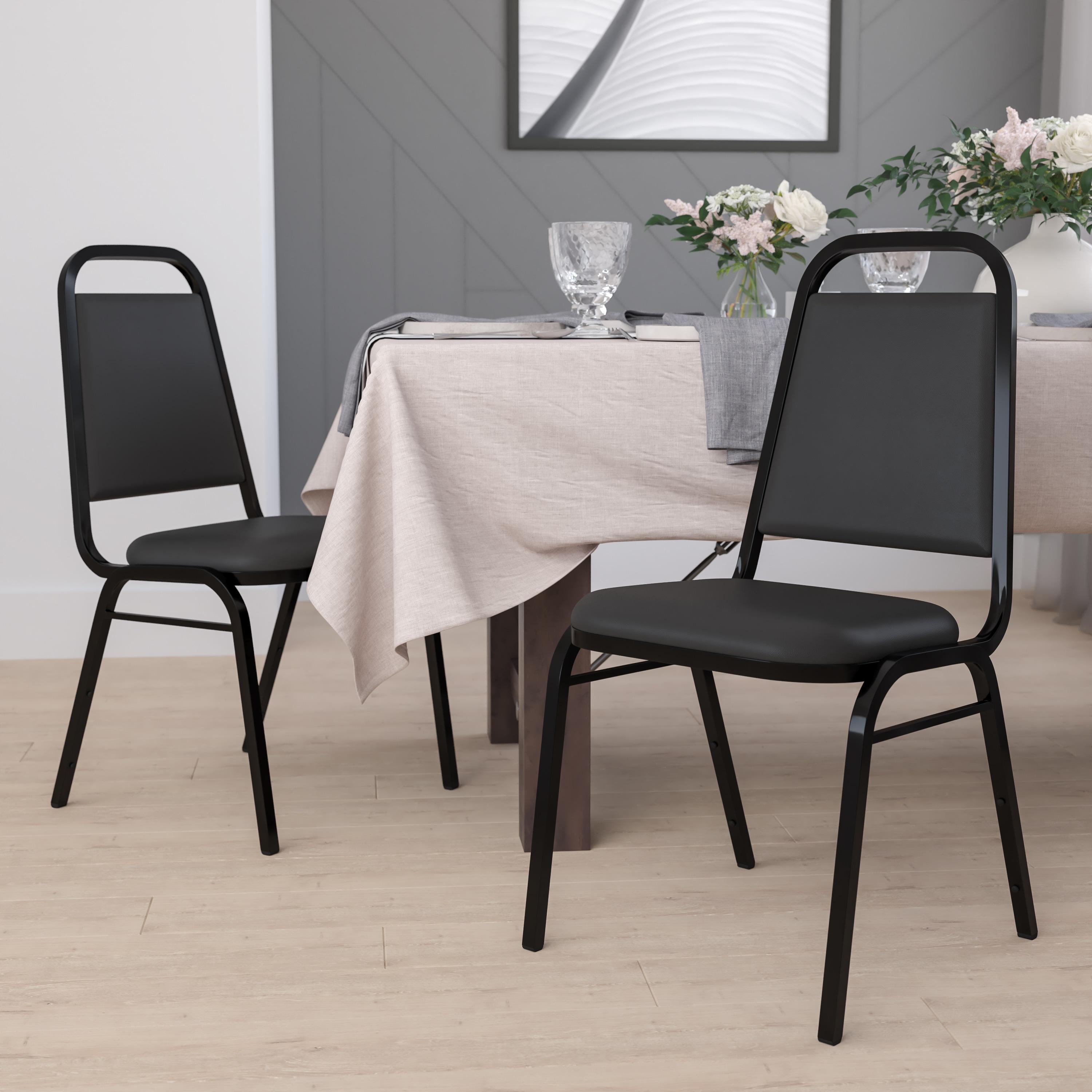 Flash Furniture Amaya Trapezoidal Stacking Banquet Chairs (Set of 4)