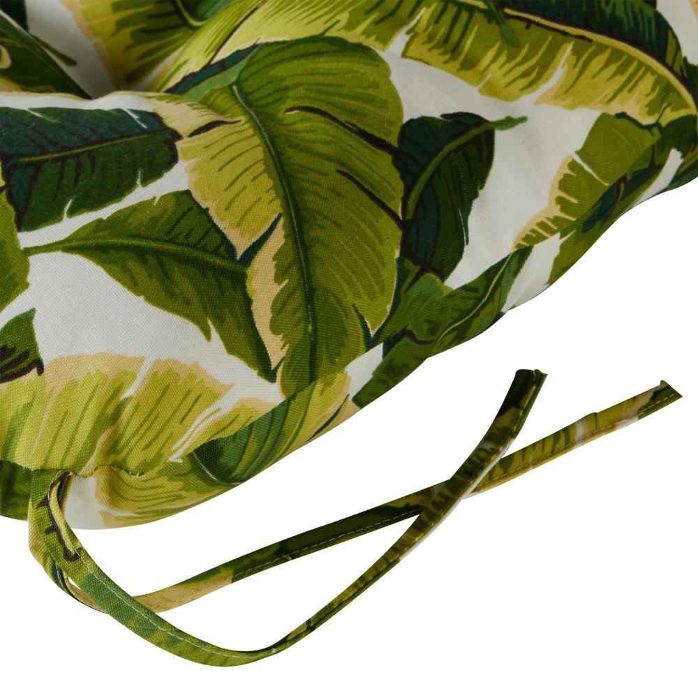 Palm Leaves White 42 x 21 in. Outdoor Tufted Chair Cushion (set of 2) by Greendale Home Fashions