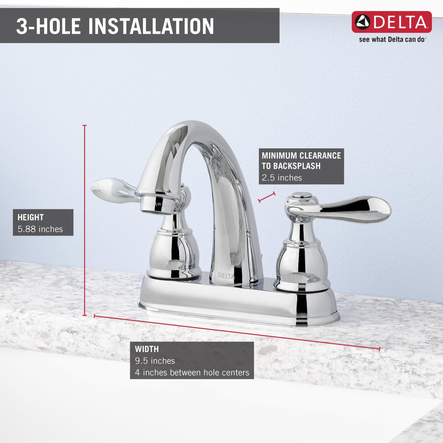 Windemere Centerset Bathroom Faucet with Drain Assembly, 2-handle Bathroom Sink Faucet