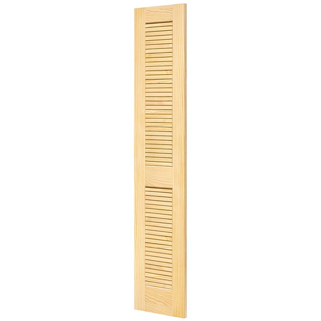 Kimberly Bay Louvered Solid Wood Unfinished Slab Standard Door