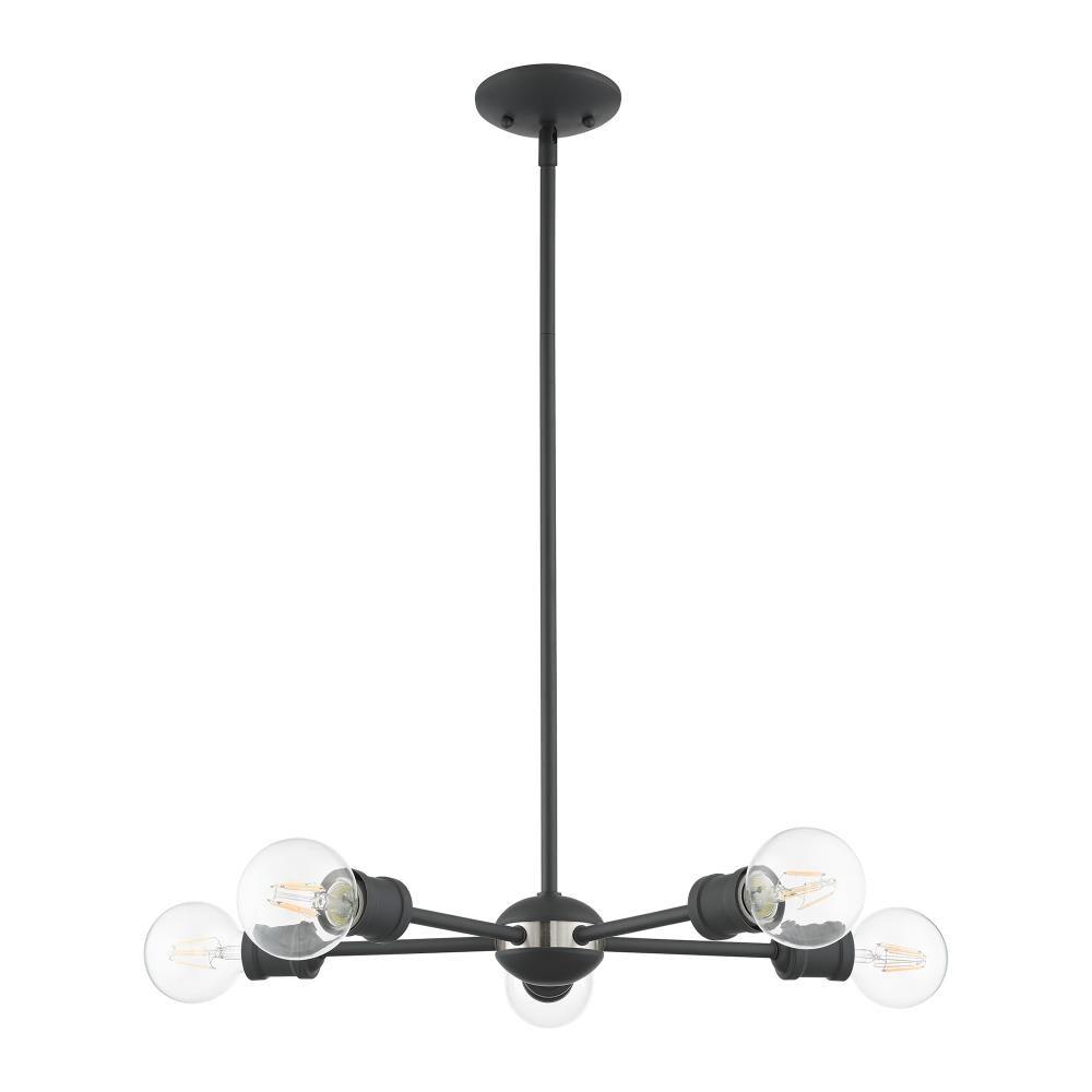 5 - Light Steel Dimmable Sputnik Sphere Chandelier
