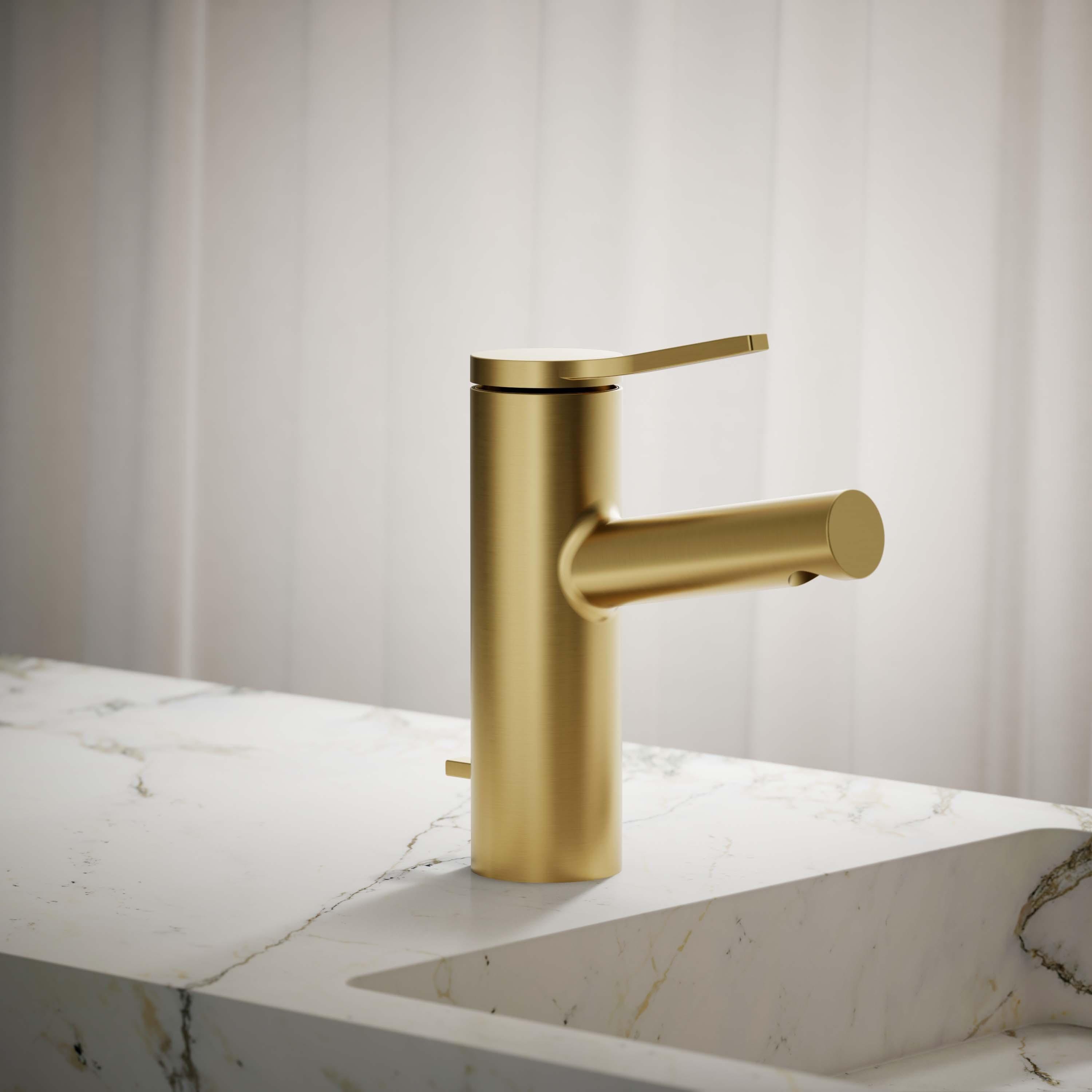 Kohler Elate Single-Handle Bathroom Faucet with Pop-Up Drain Assembly, One Hole Bathroom Sink Faucet, 1.2 gpm